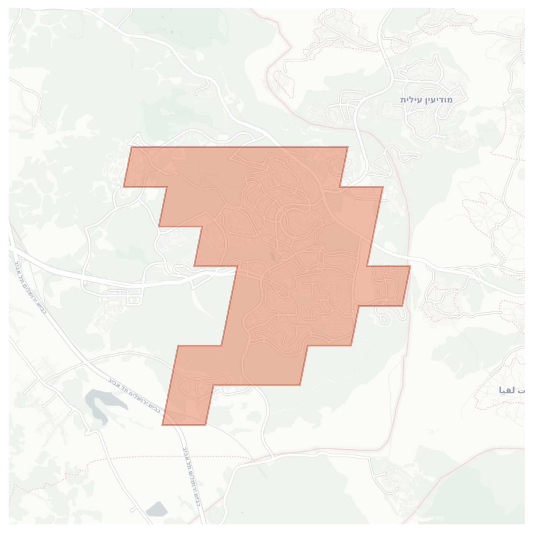 Modiin-Maccabim-Reut geographic map