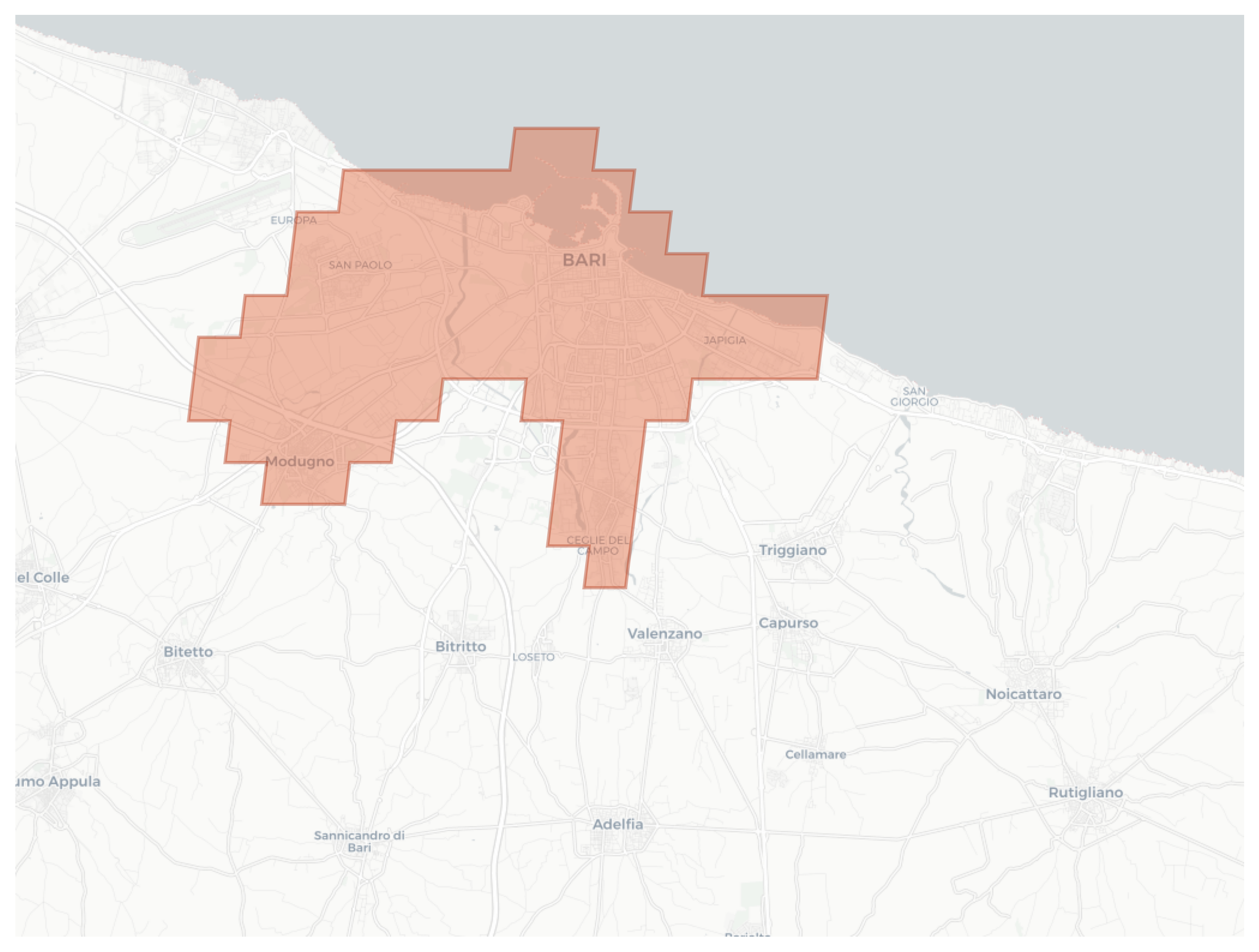Bari geographic map