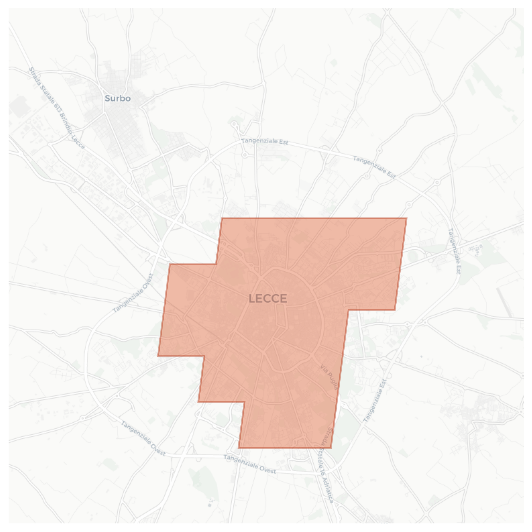 Lecce geographic map