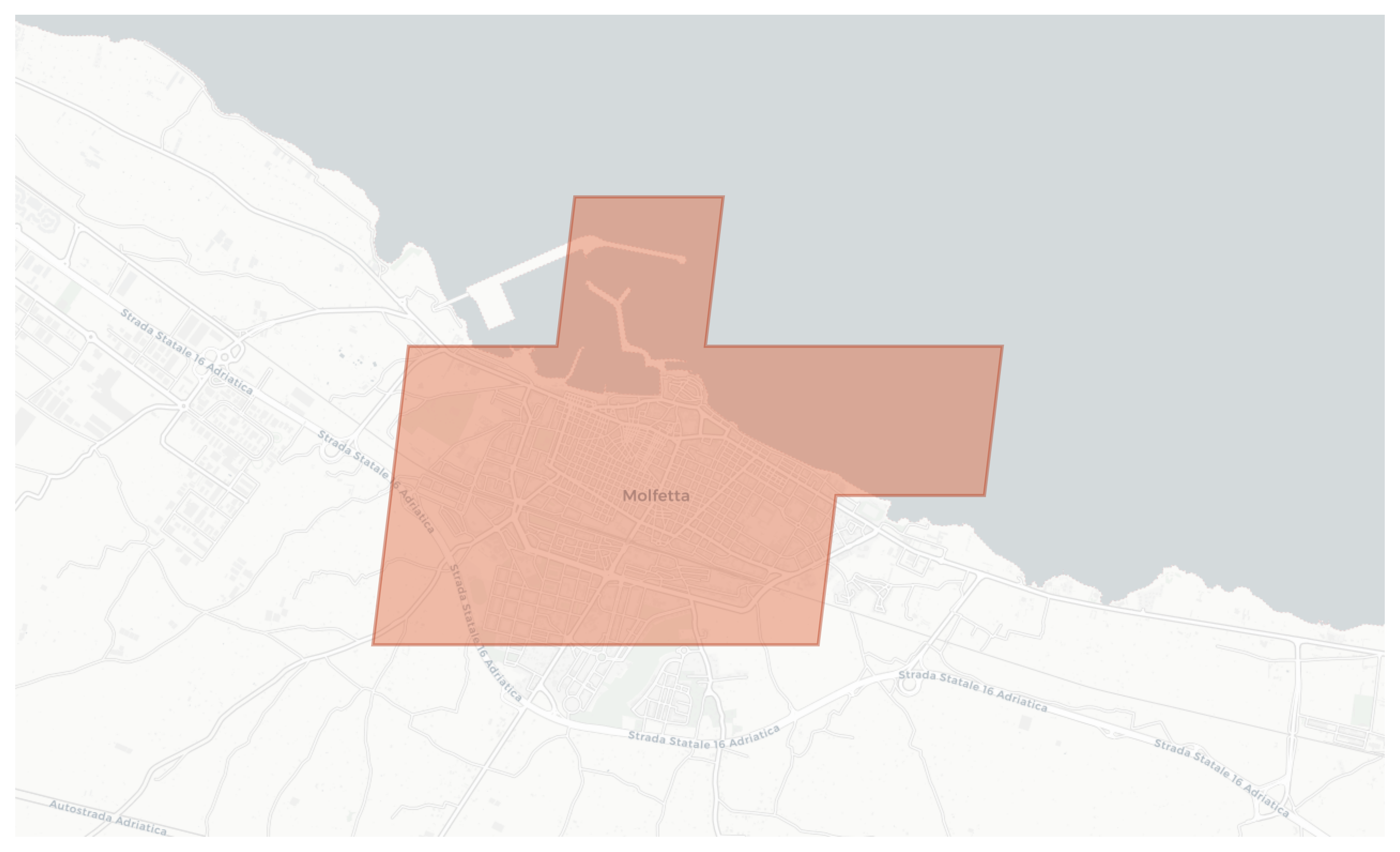 Molfetta geographic map