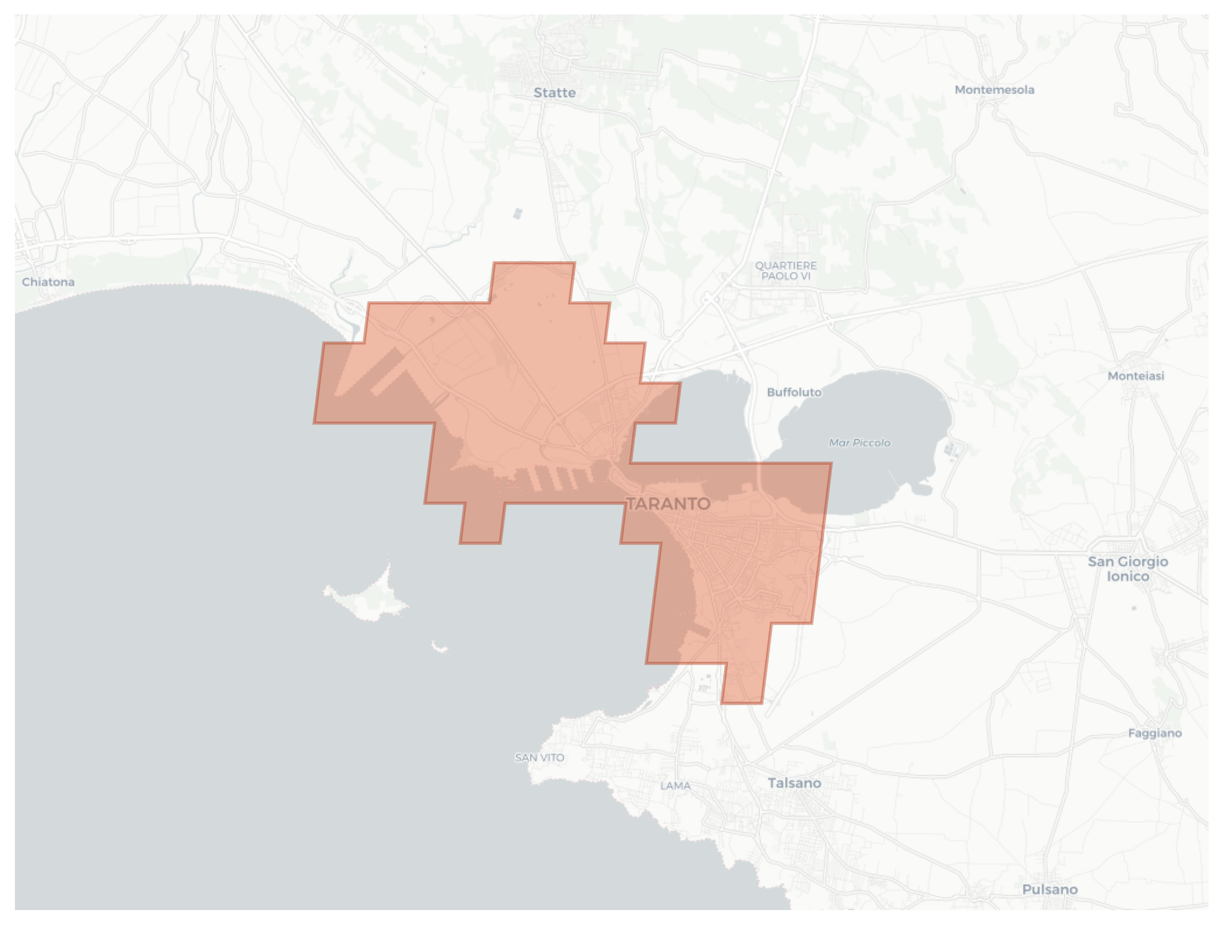 Taranto geographic map