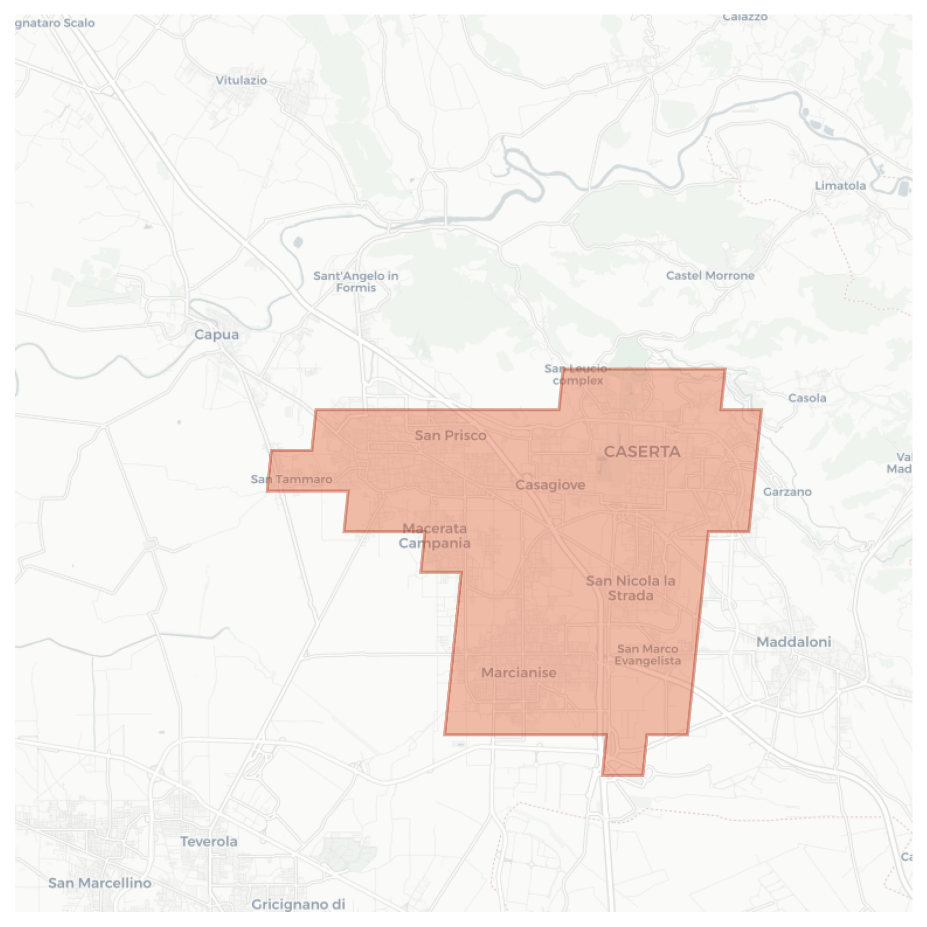 Caserta geographic map