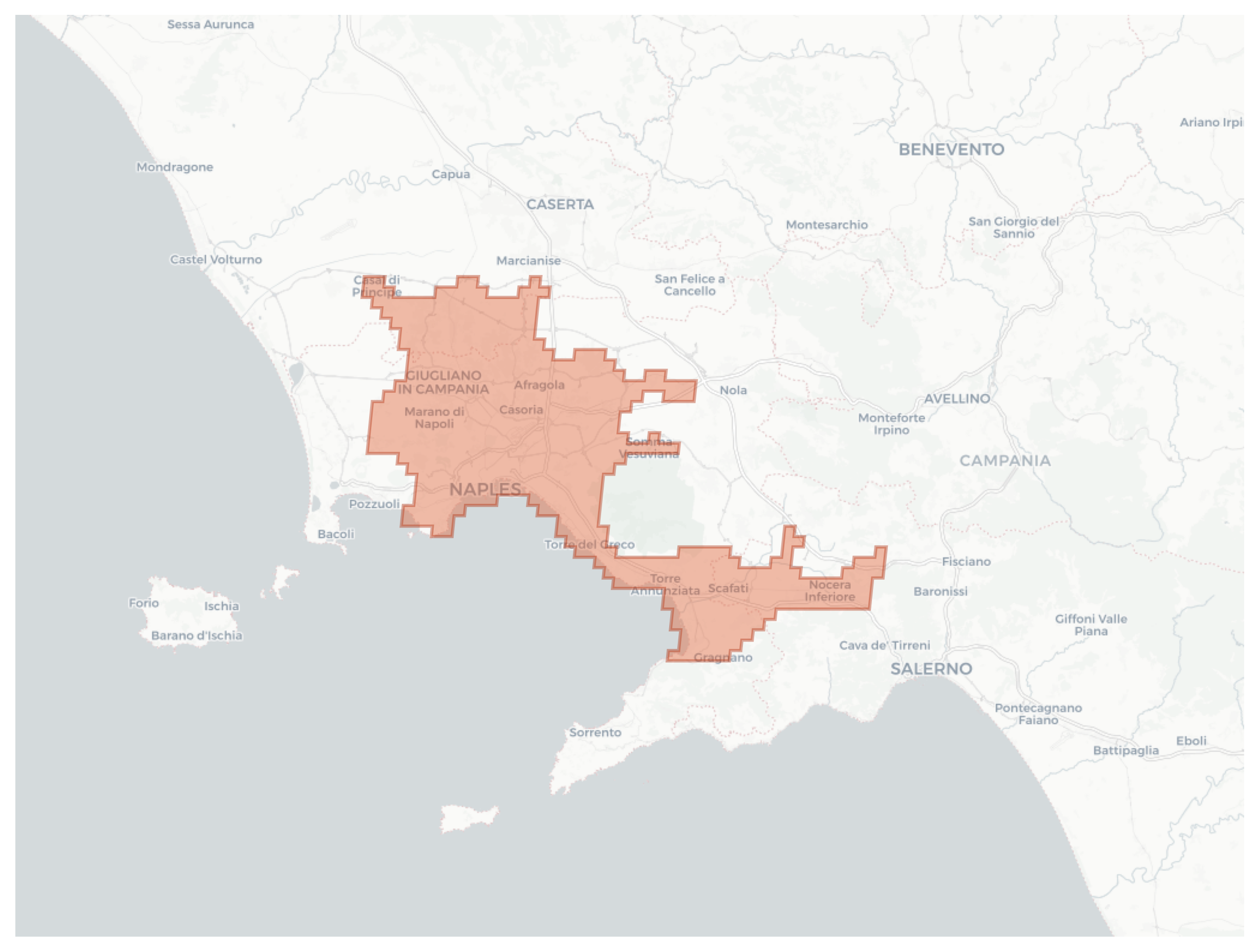 Naples geographic map