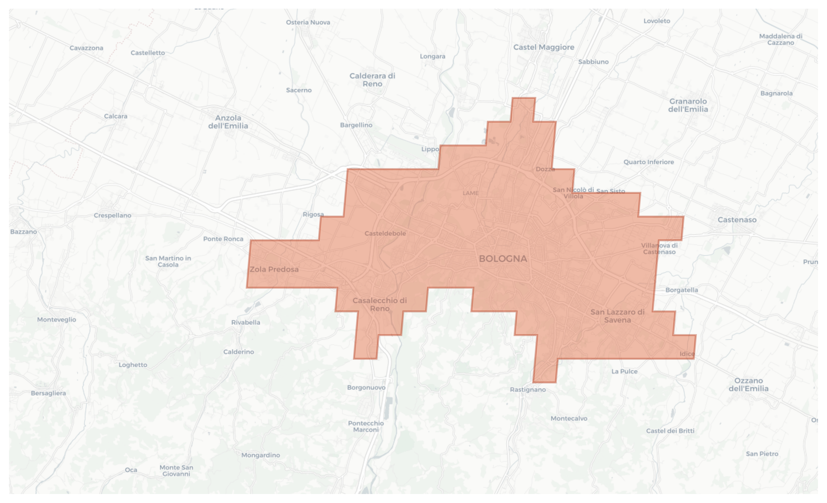 Bologna geographic map