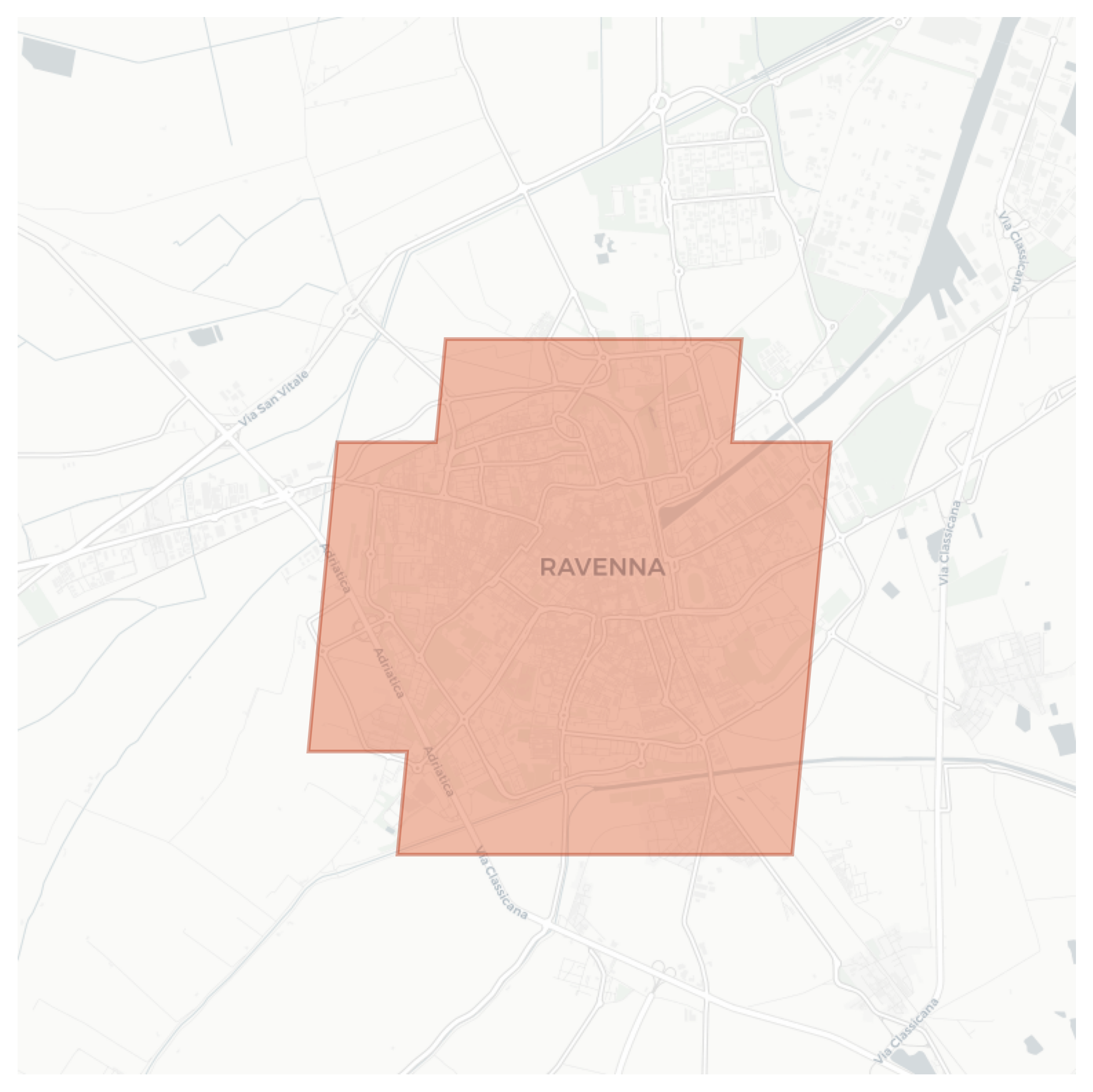 Ravenna geographic map