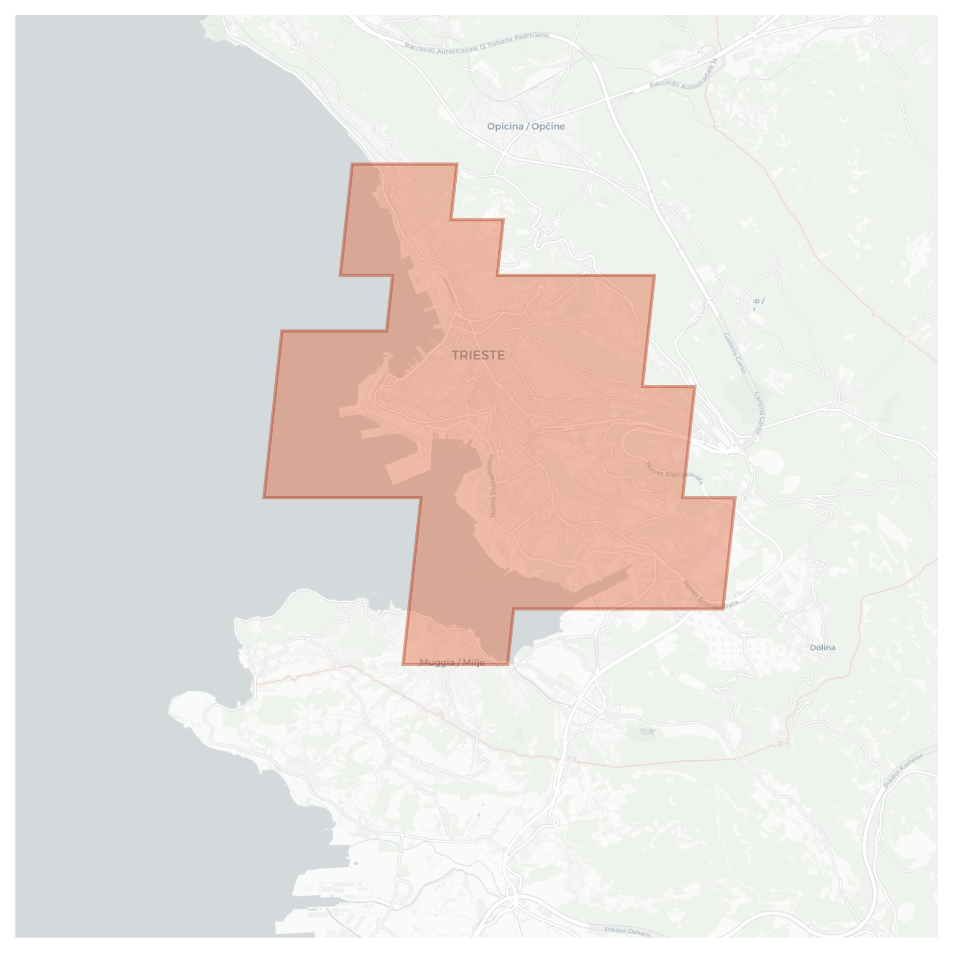 Trieste geographic map