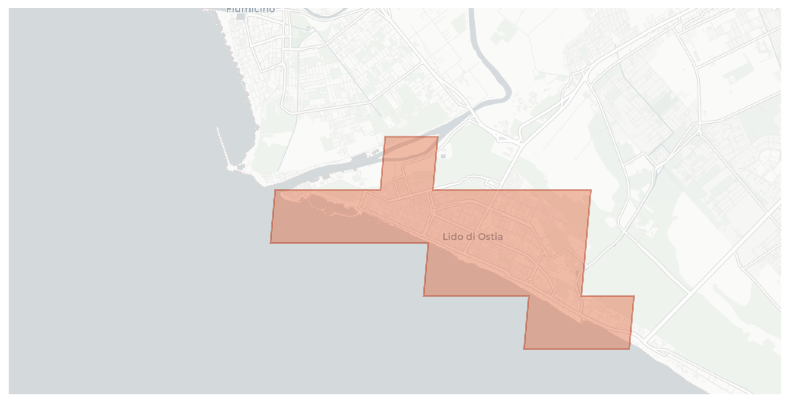 Lido di Ostia geographic map