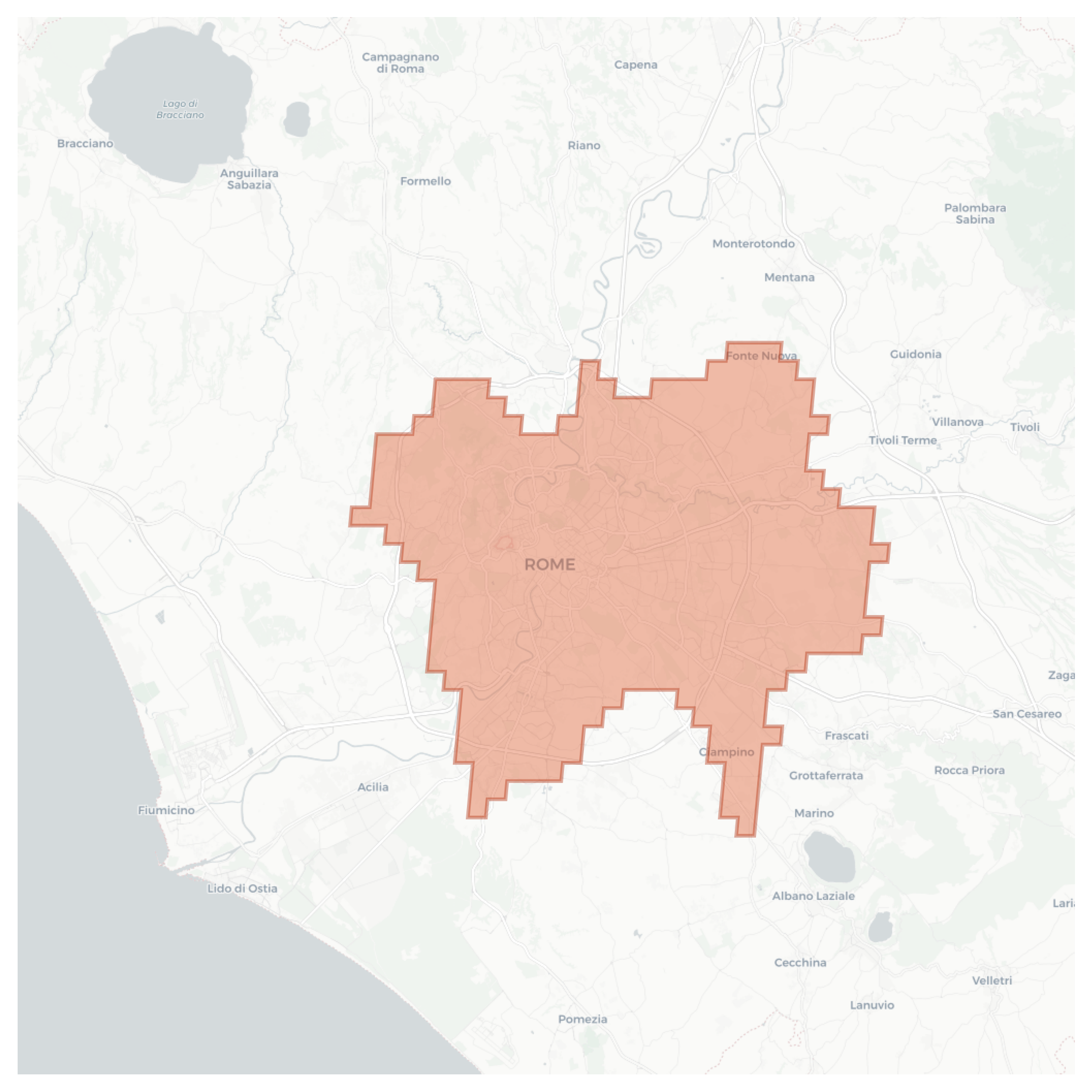Rome geographic map