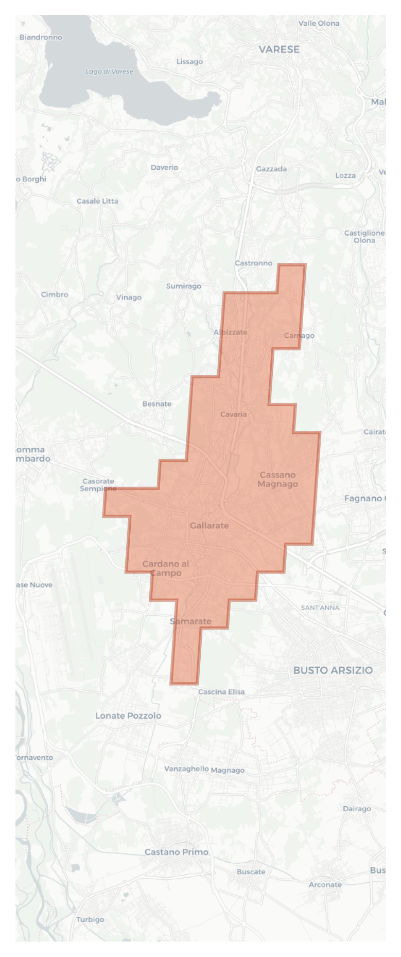 Gallarate geographic map
