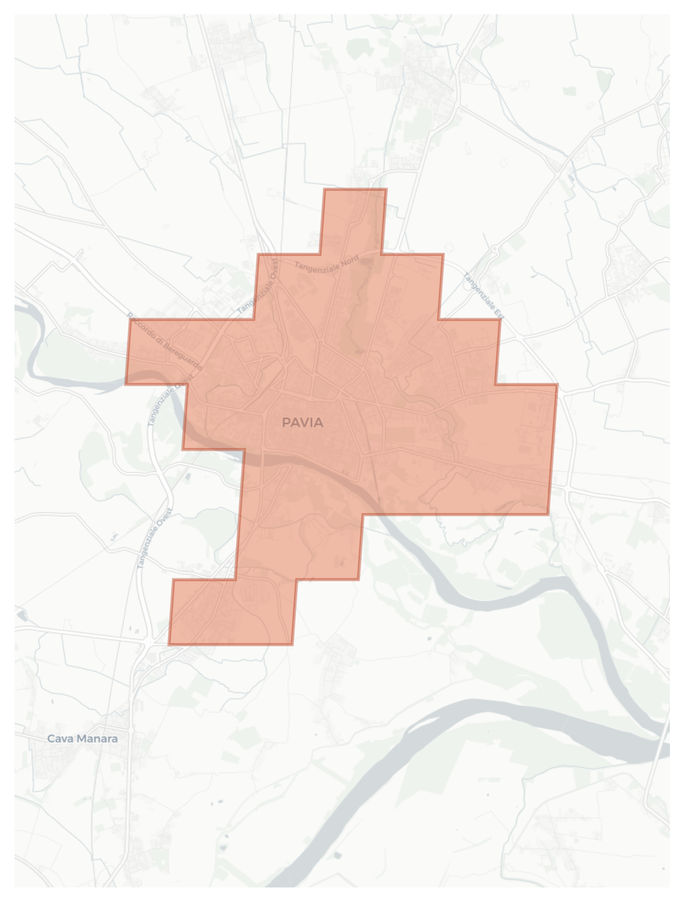 Pavia geographic map