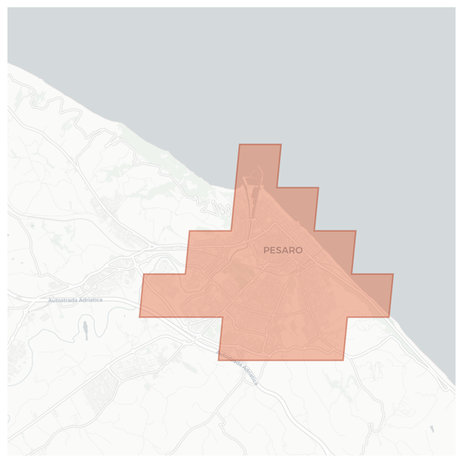 Pesaro geographic map