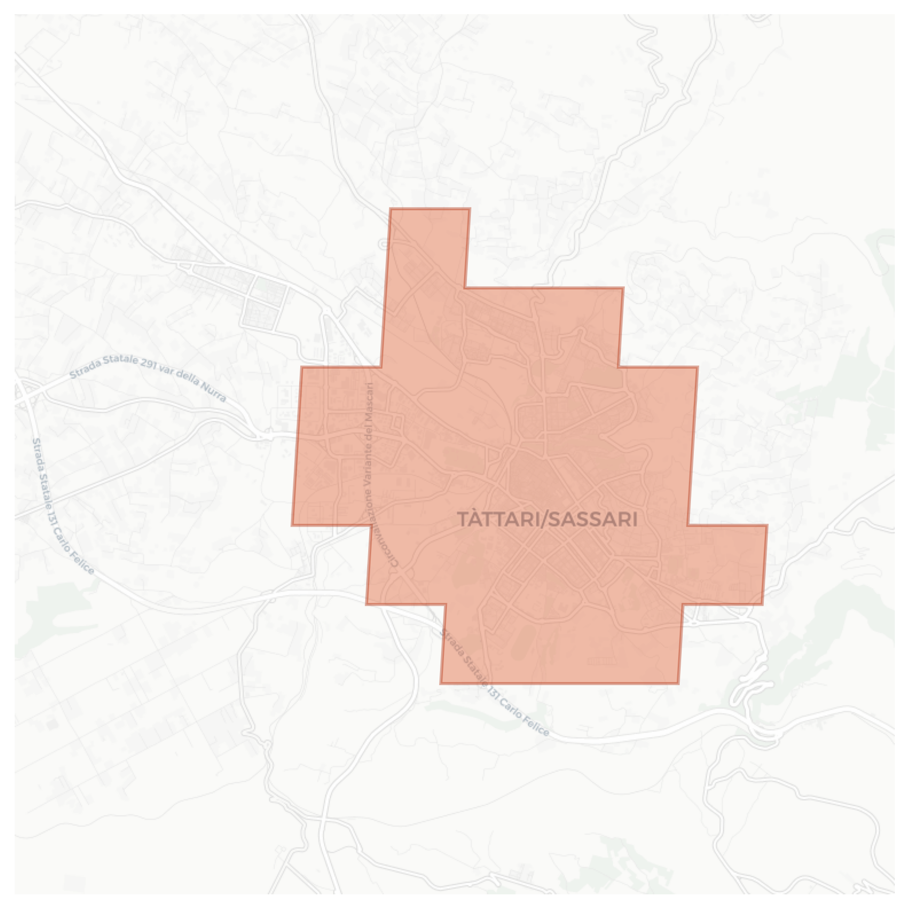 Sassari geographic map