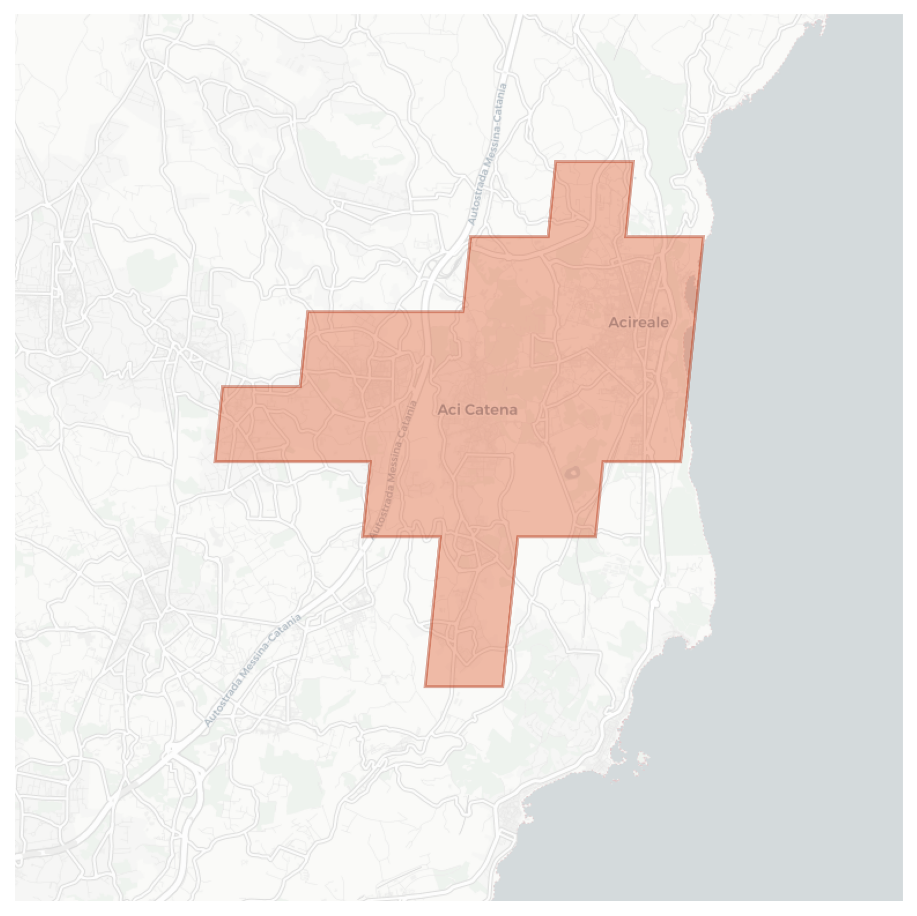 Acireale geographic map