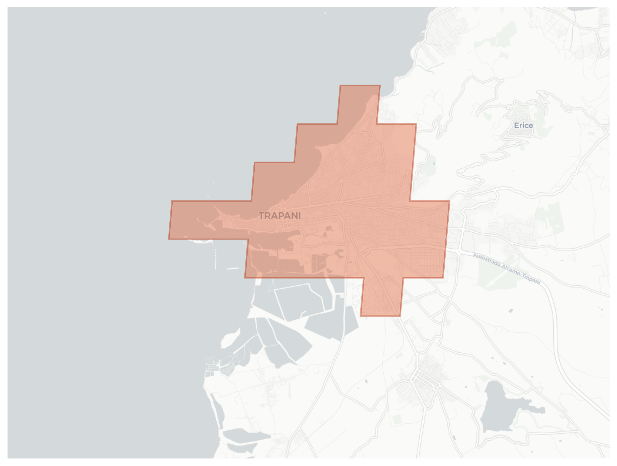 Trapani geographic map