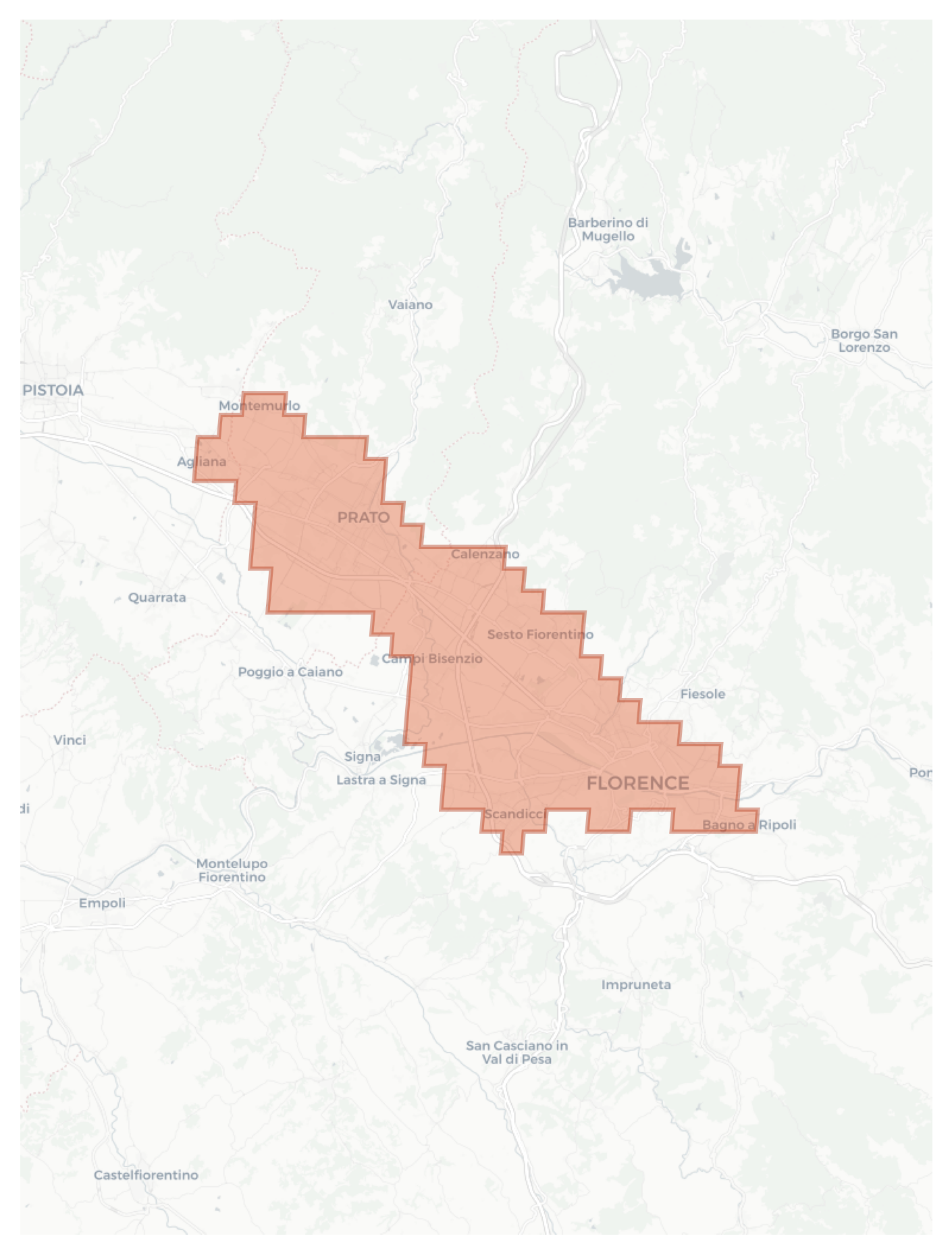 Florence geographic map
