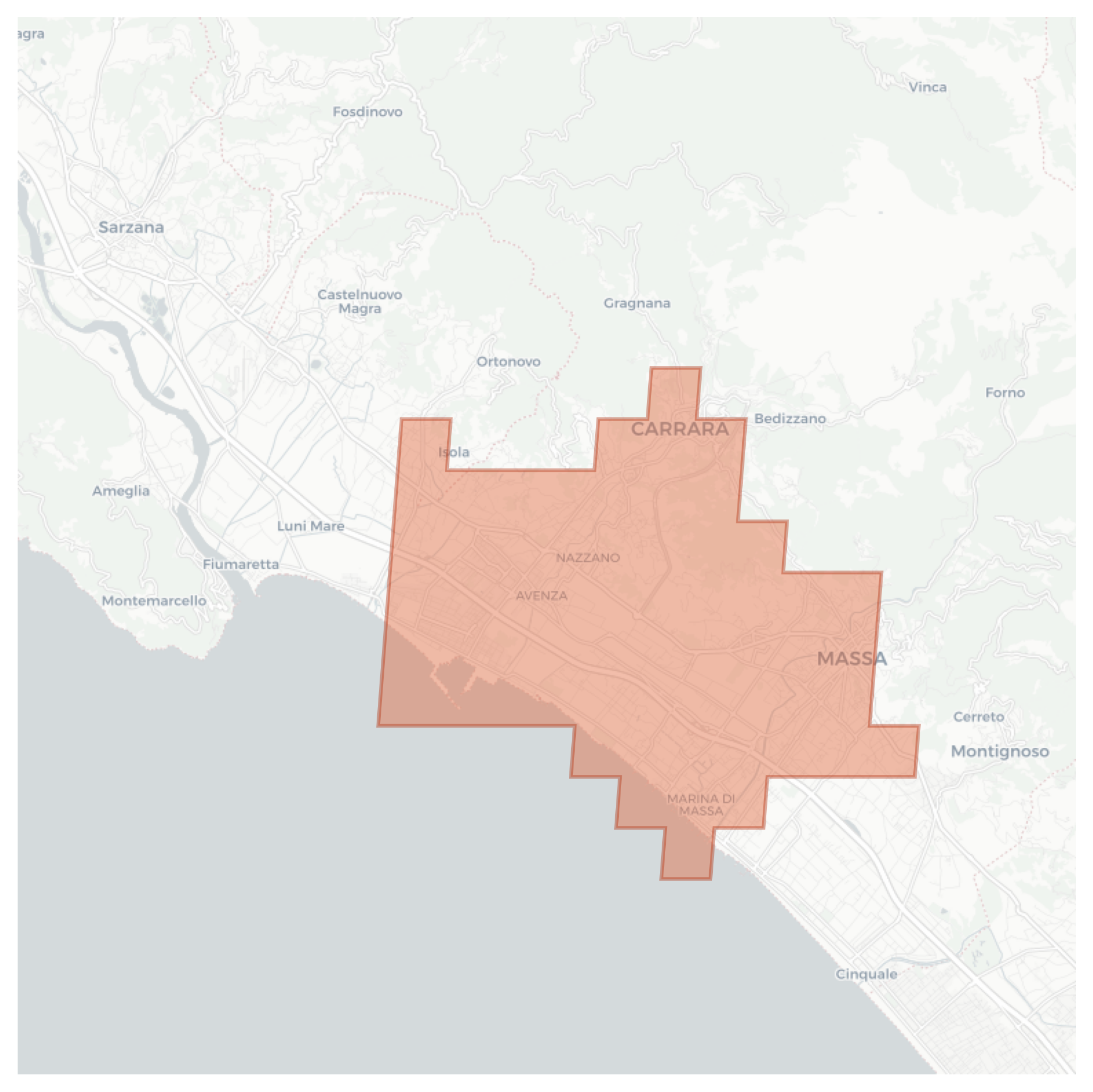 Massa geographic map