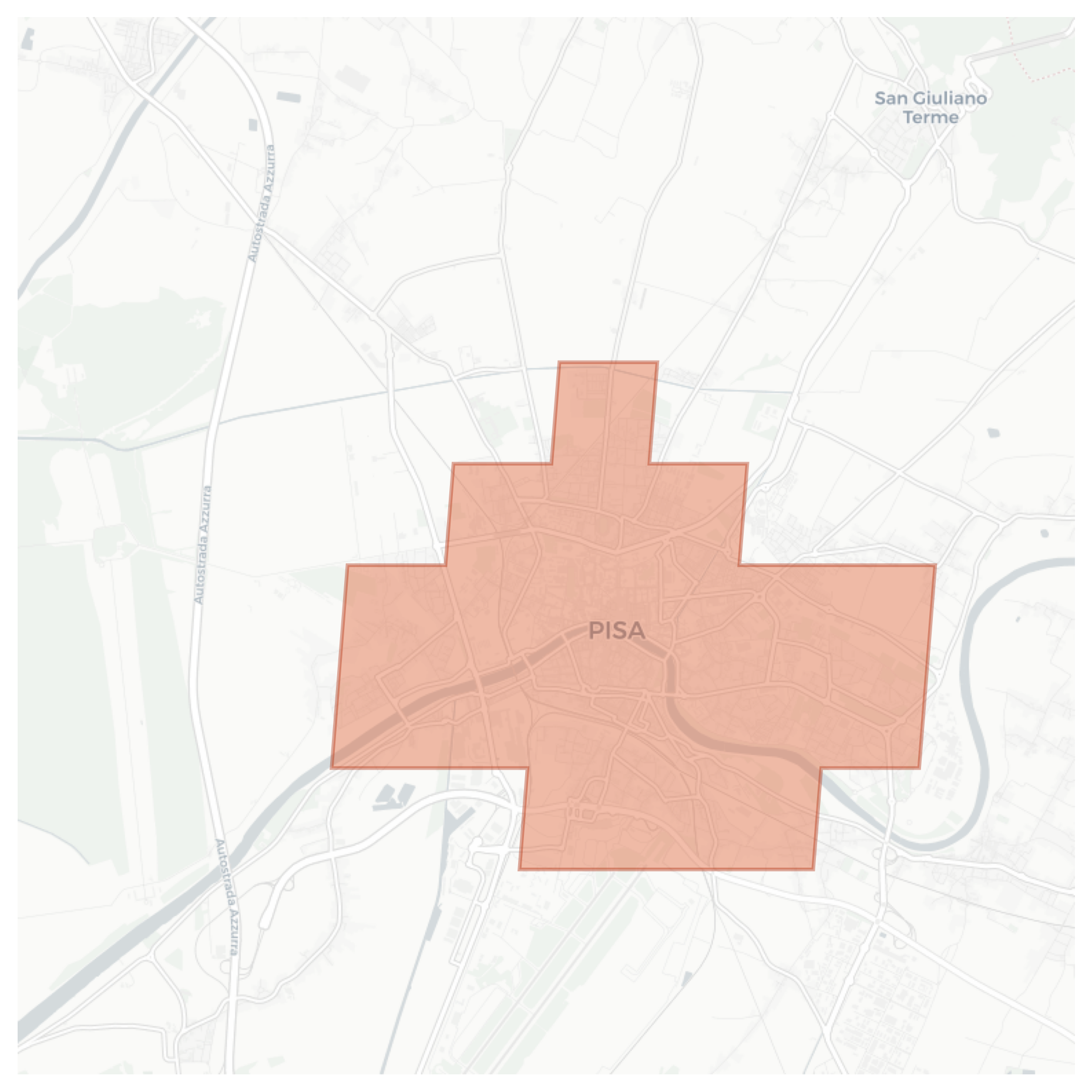 Pisa geographic map