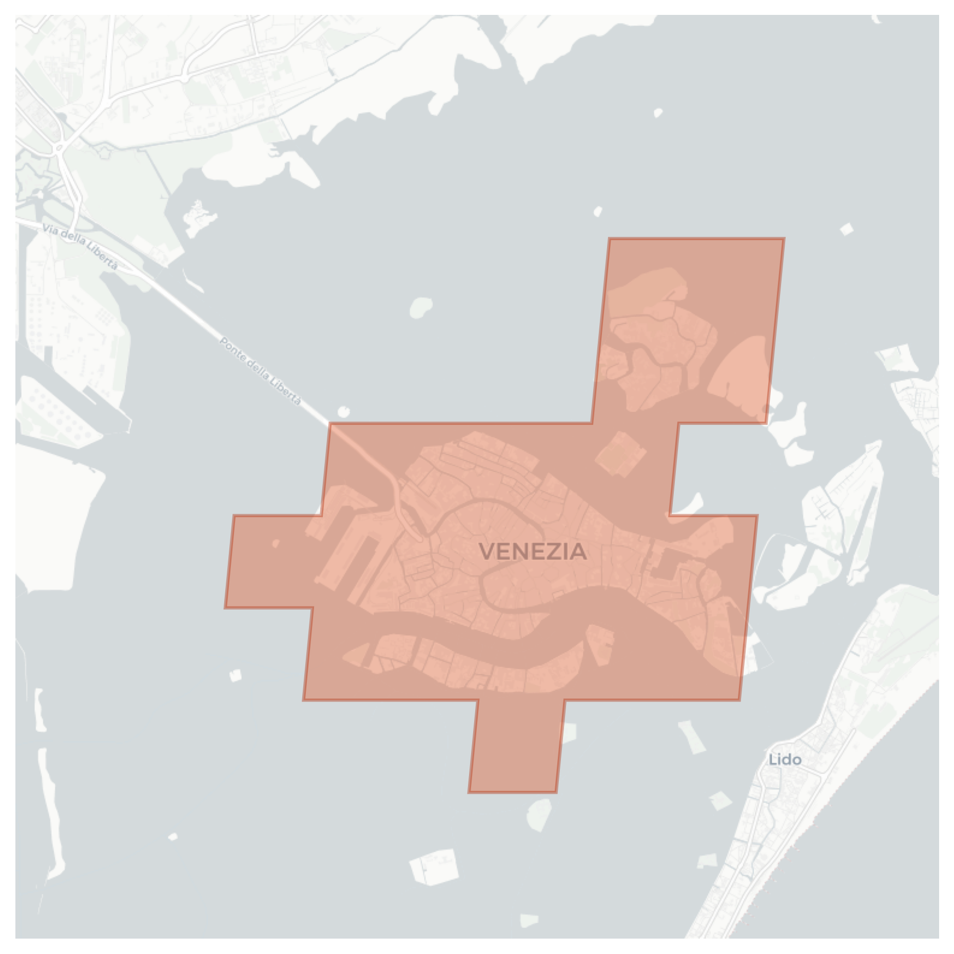 Venice geographic map