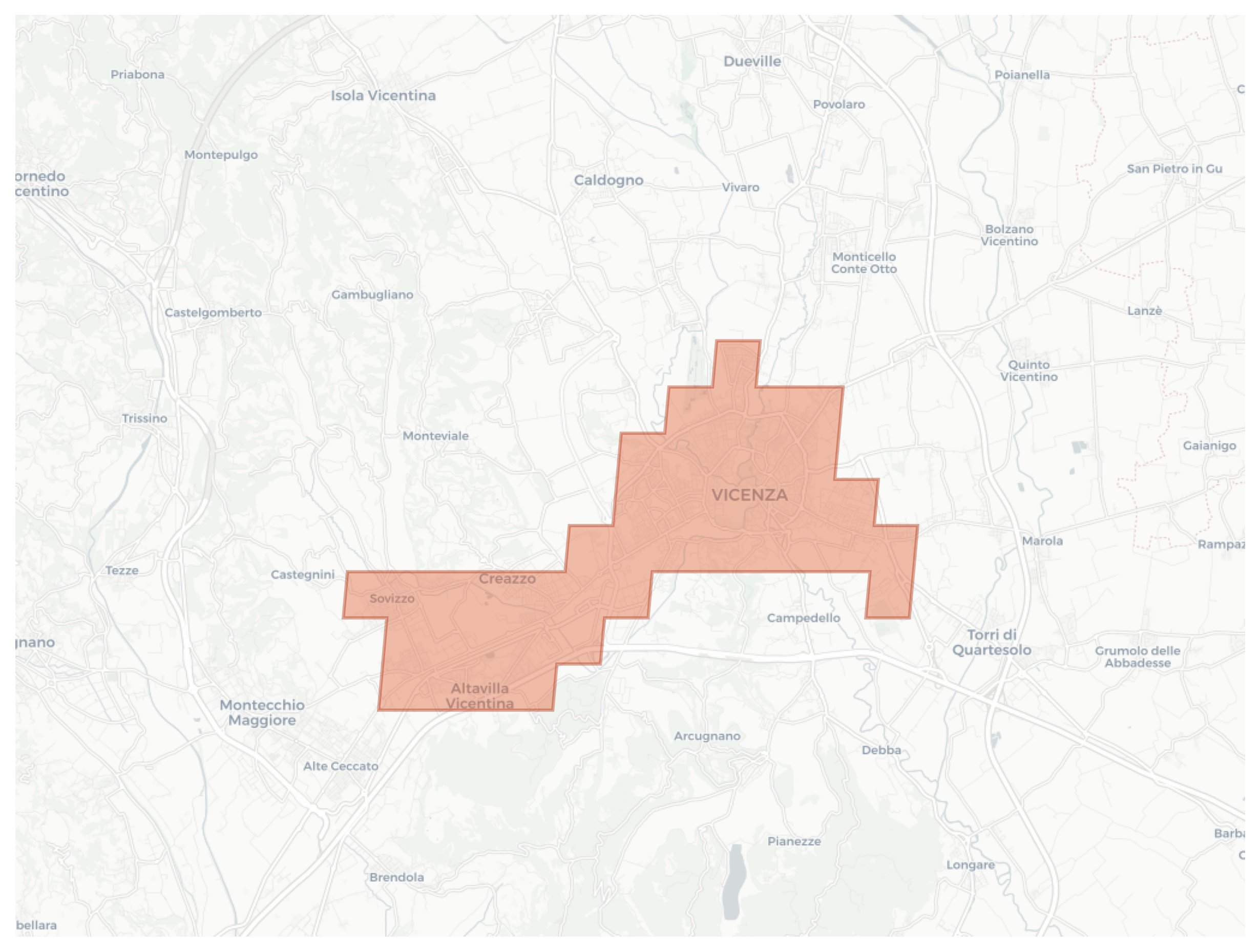Vicenza geographic map