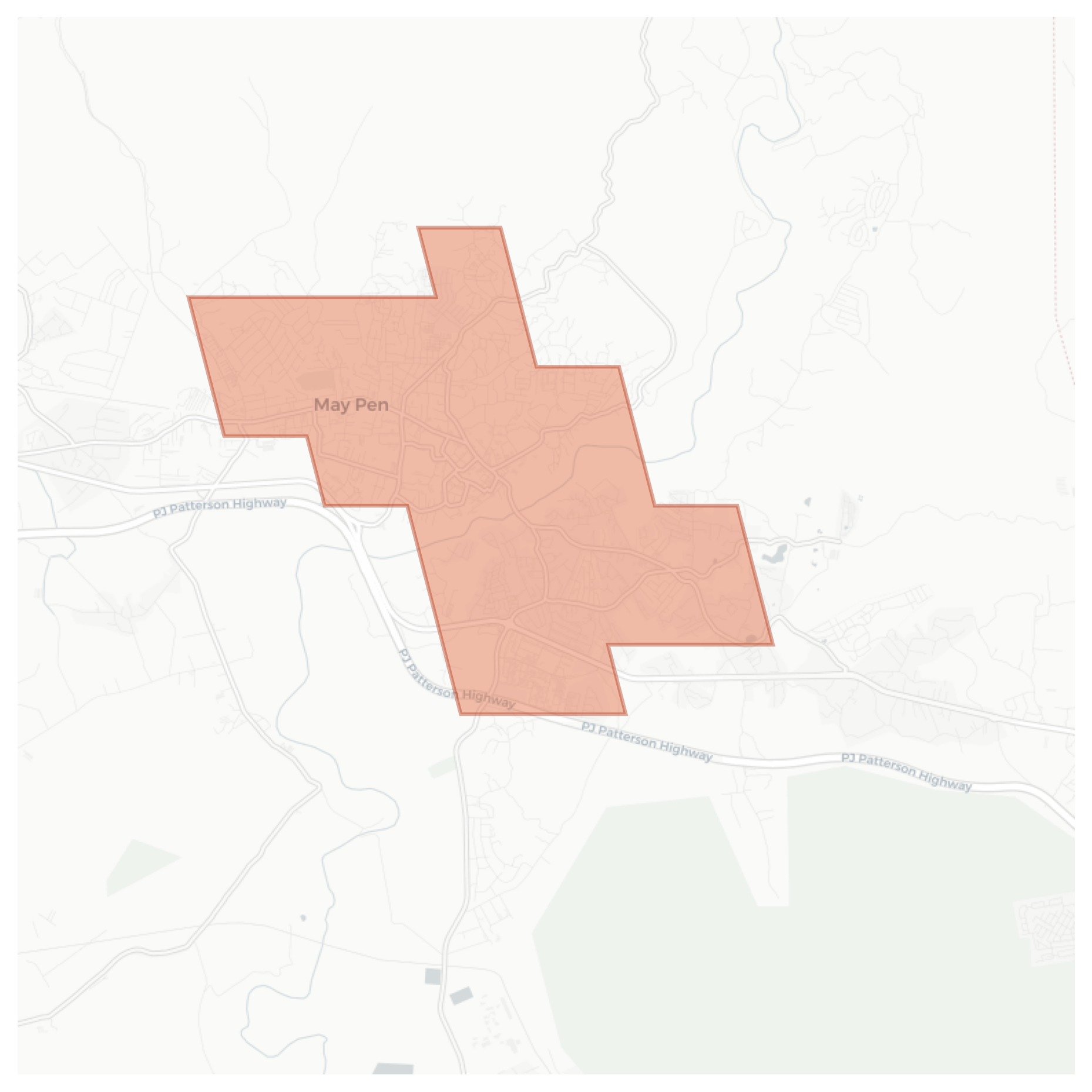 May Pen geographic map