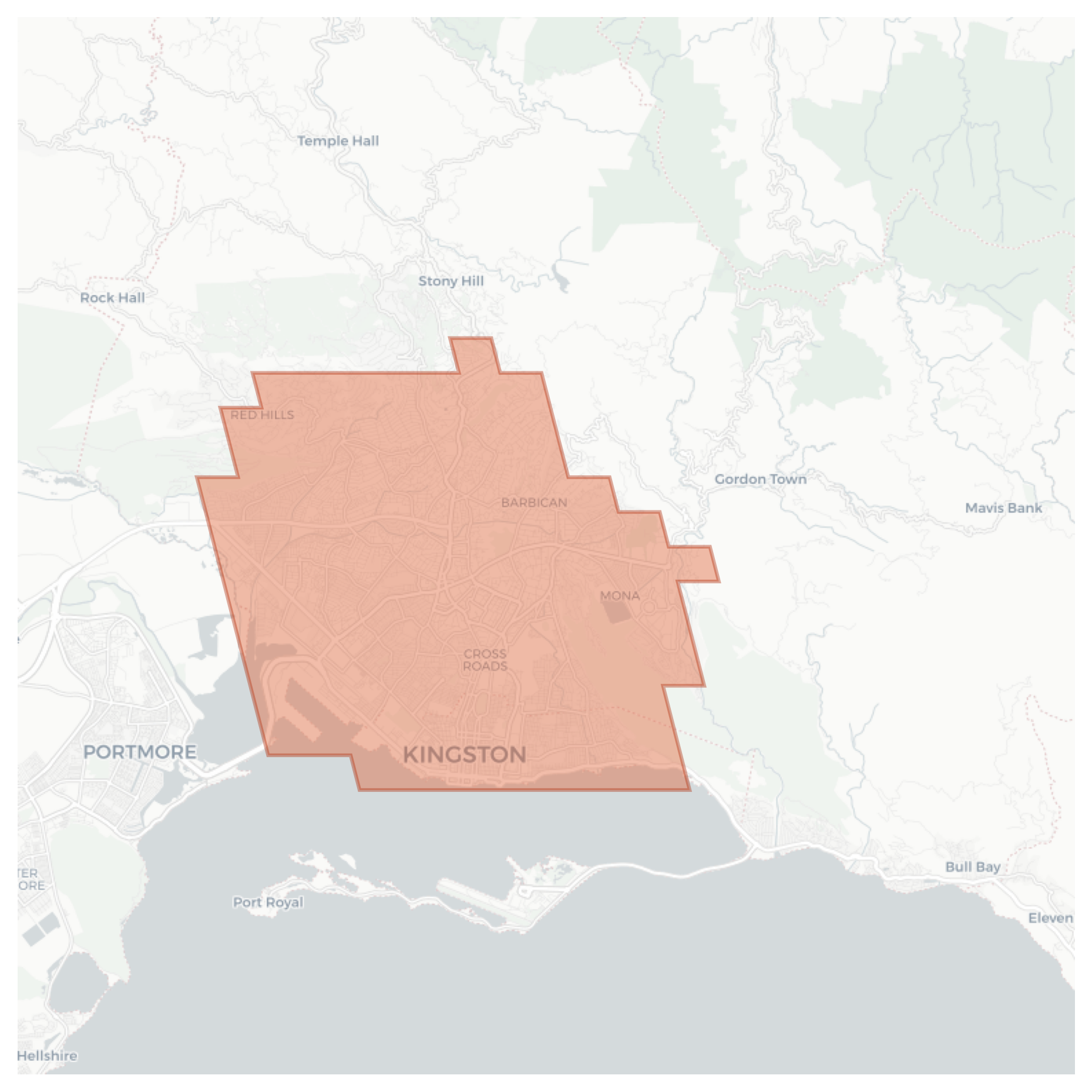 Kingston geographic map
