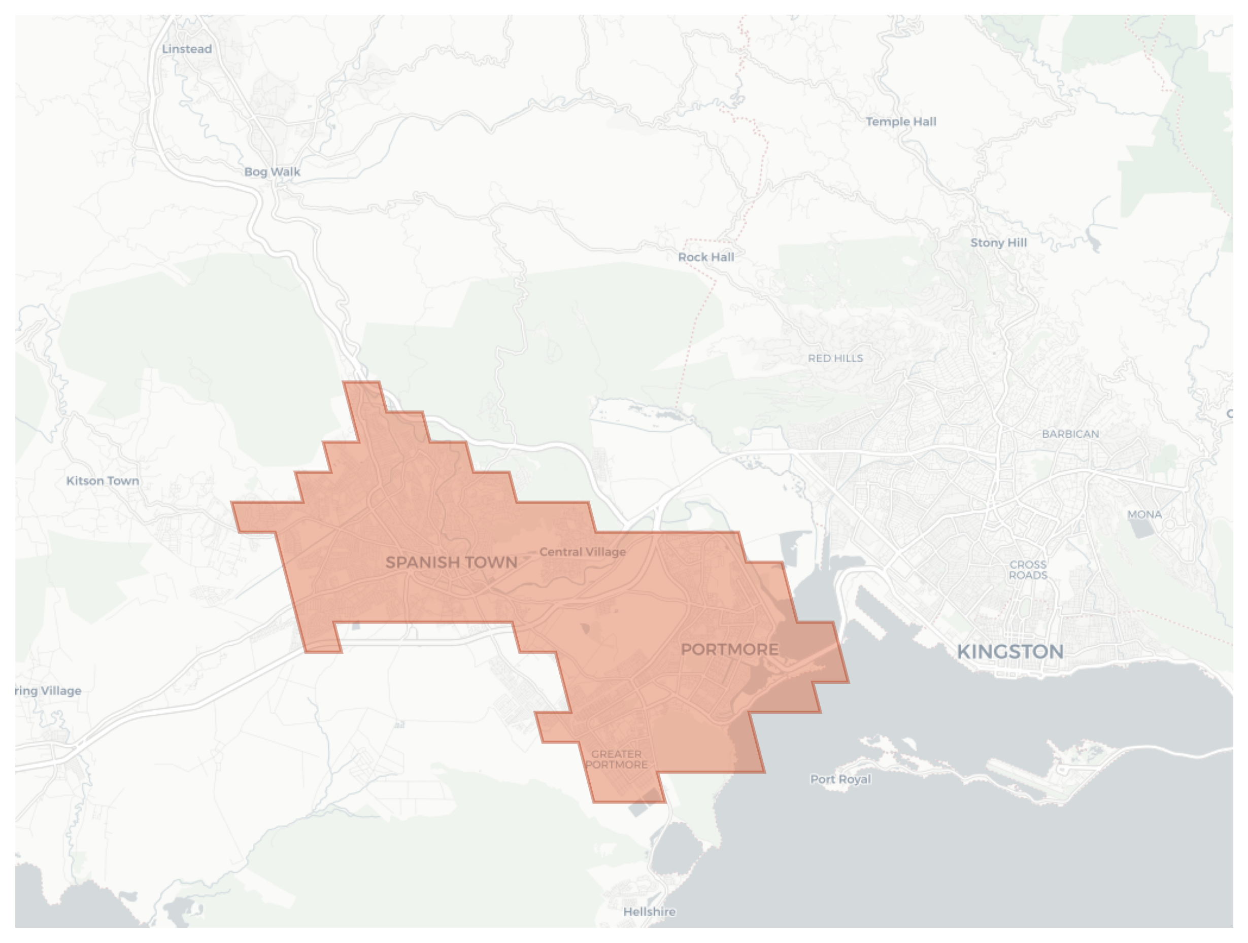 Portmore geographic map