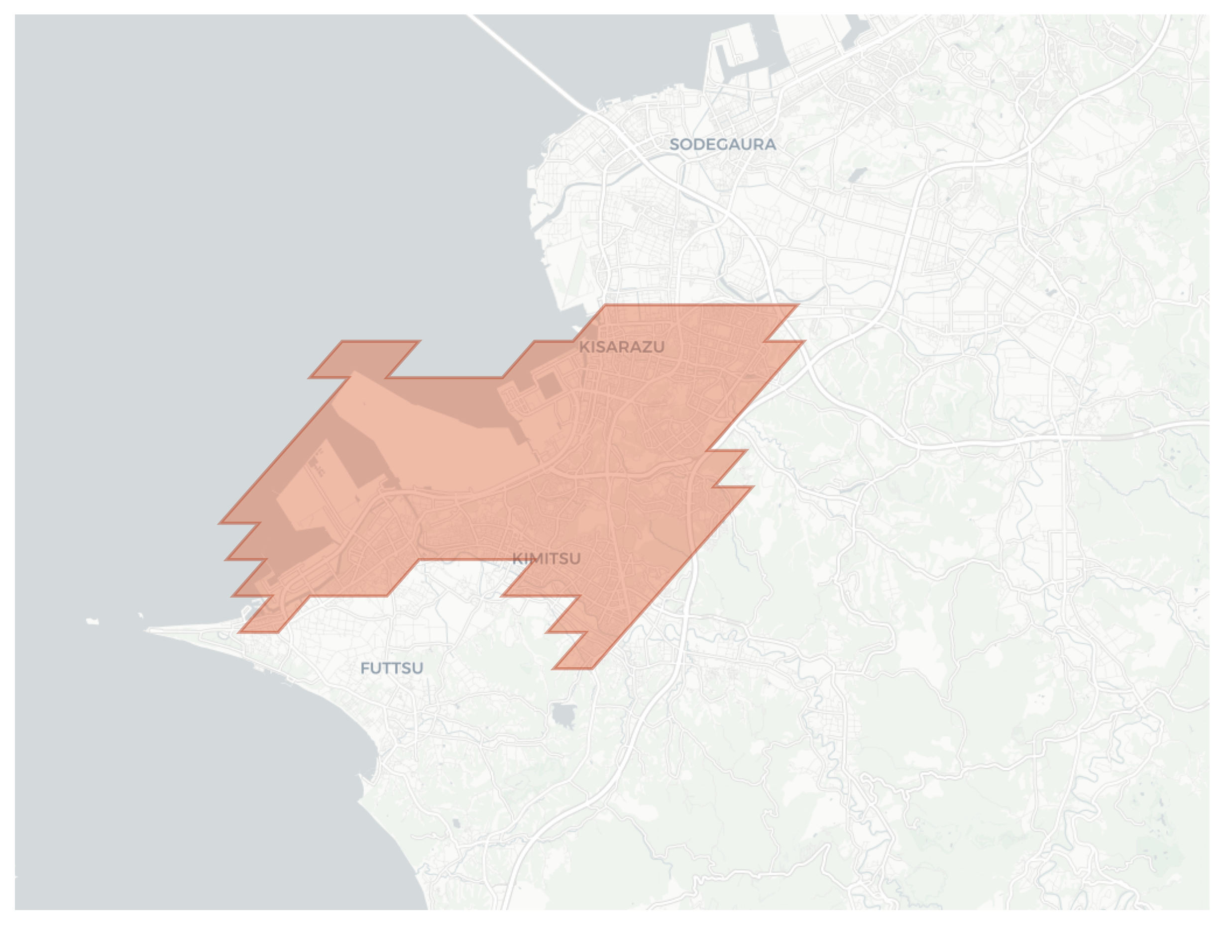 Kisarazu geographic map