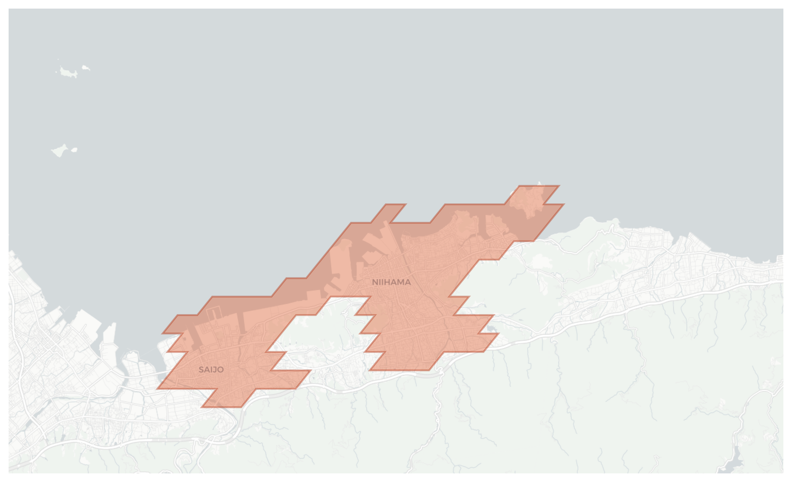 Niihama geographic map