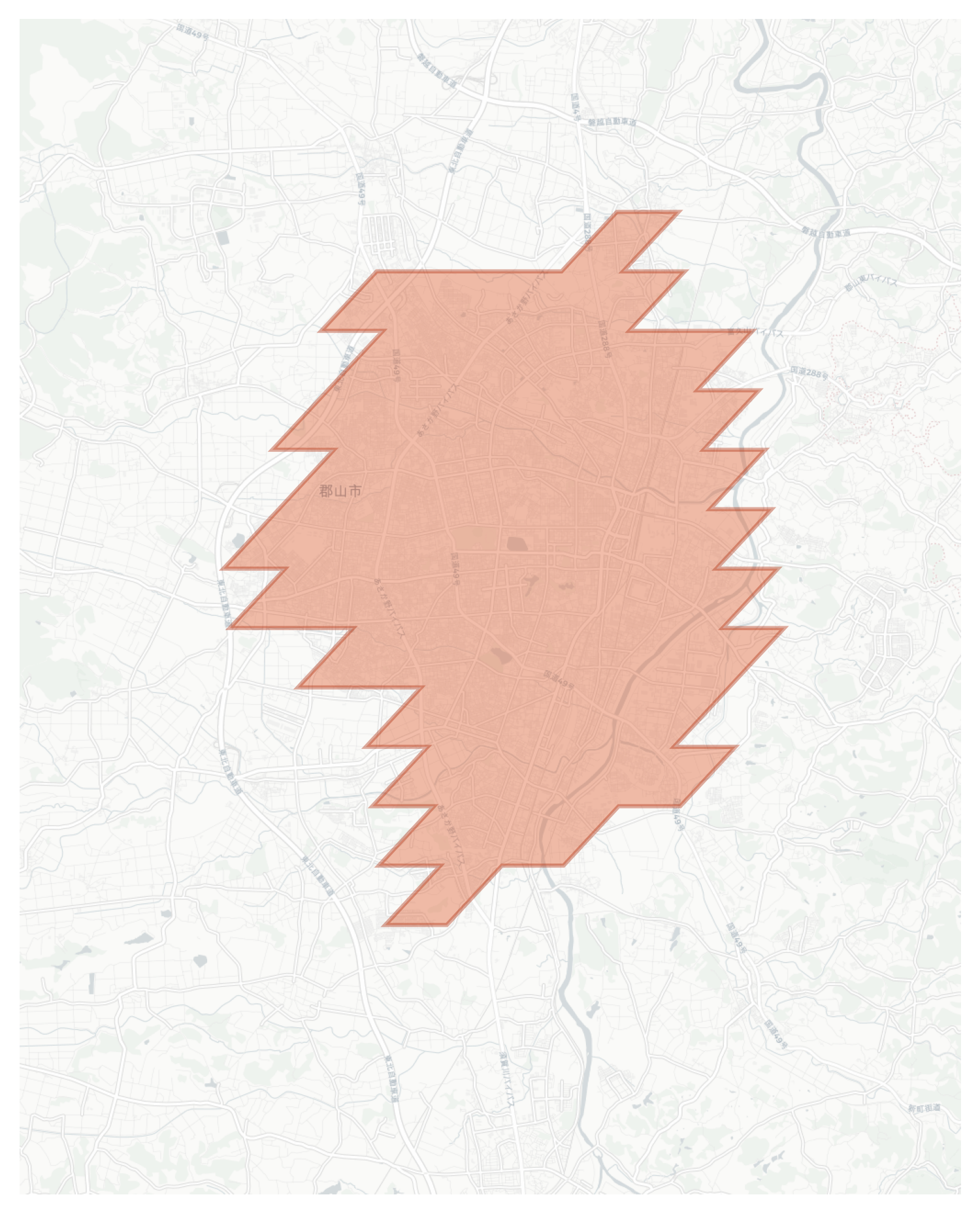 Koriyama geographic map