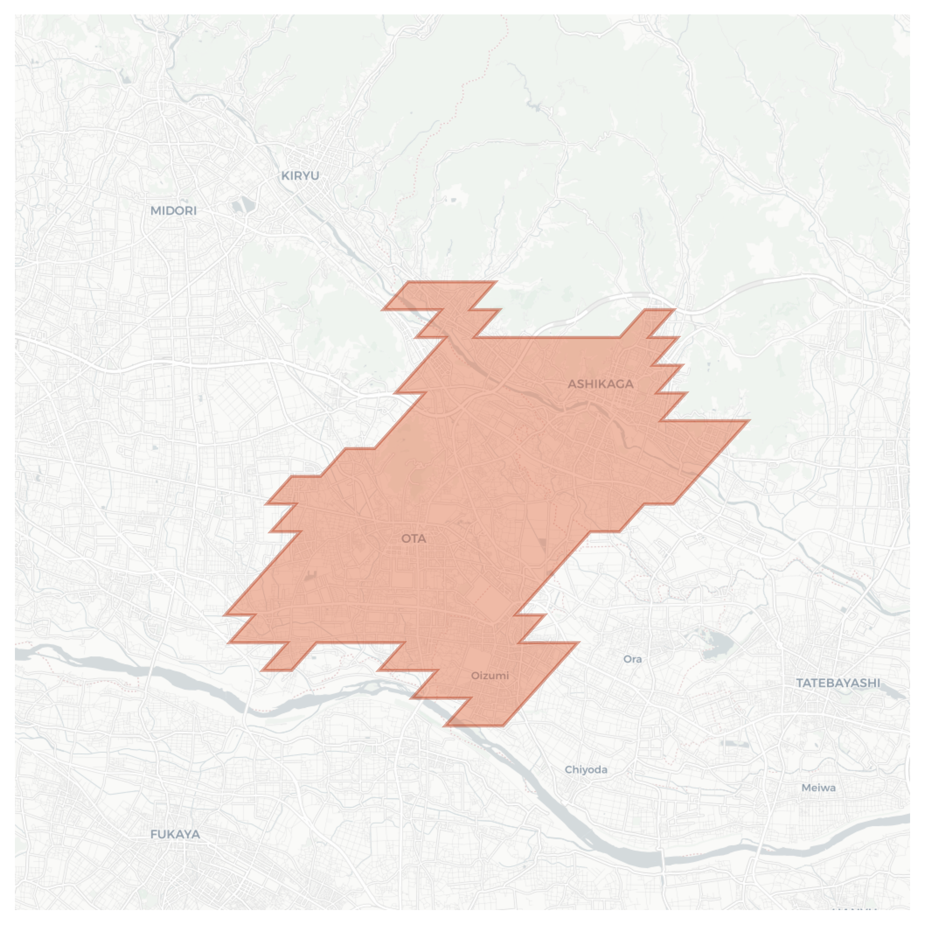 Ota geographic map