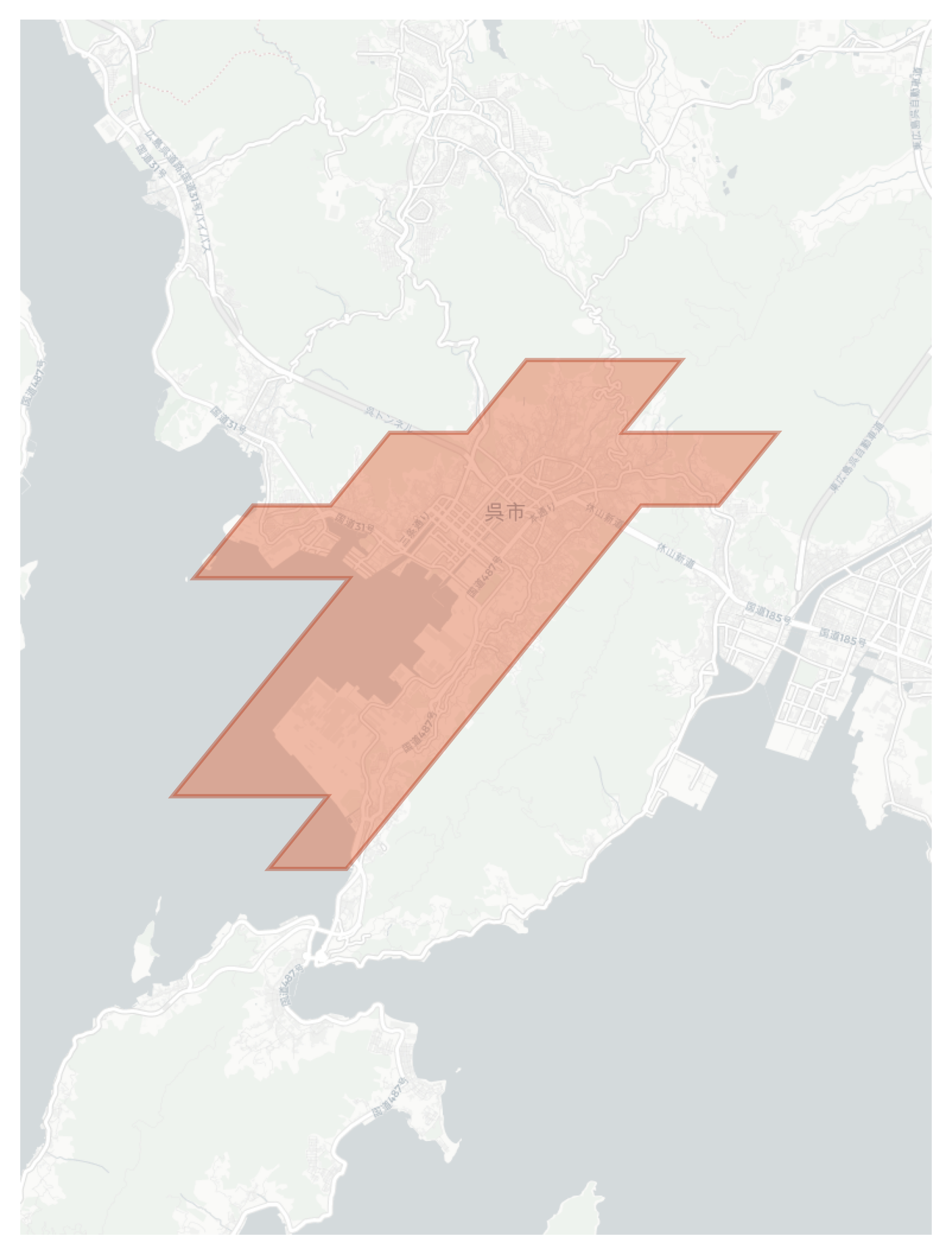 Kure geographic map