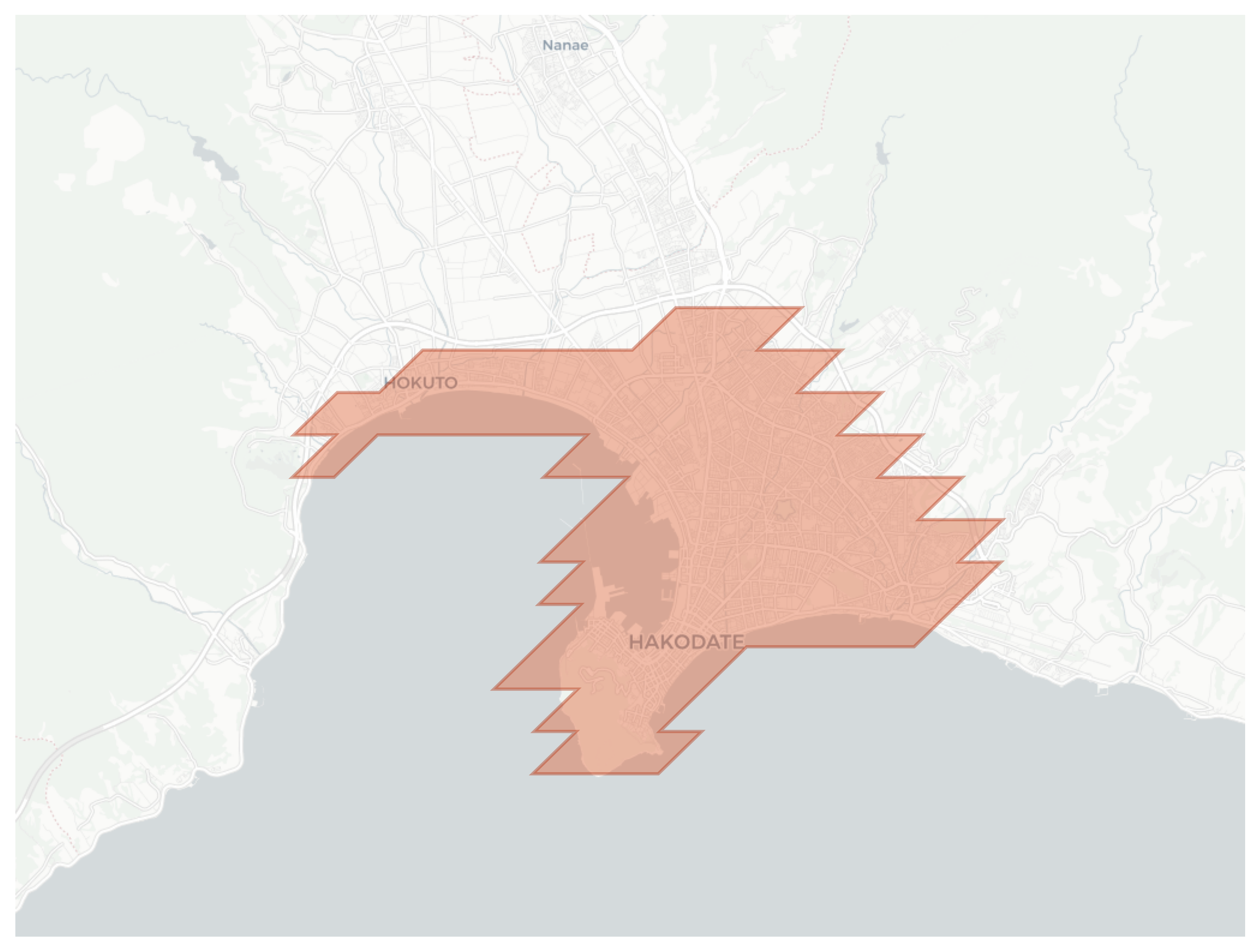 Hakodate geographic map