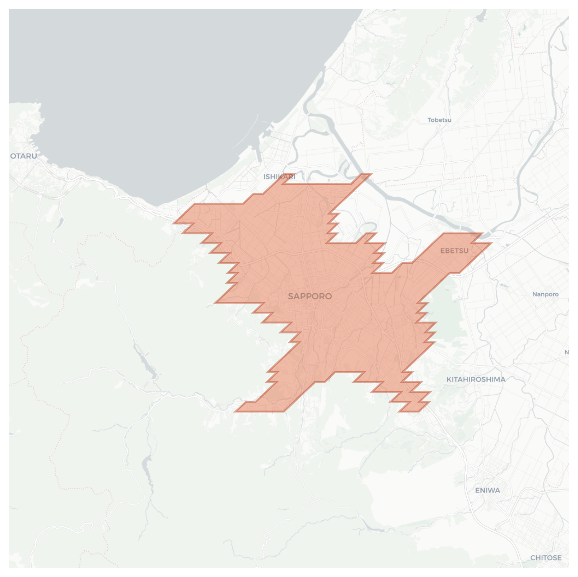 Sapporo geographic map