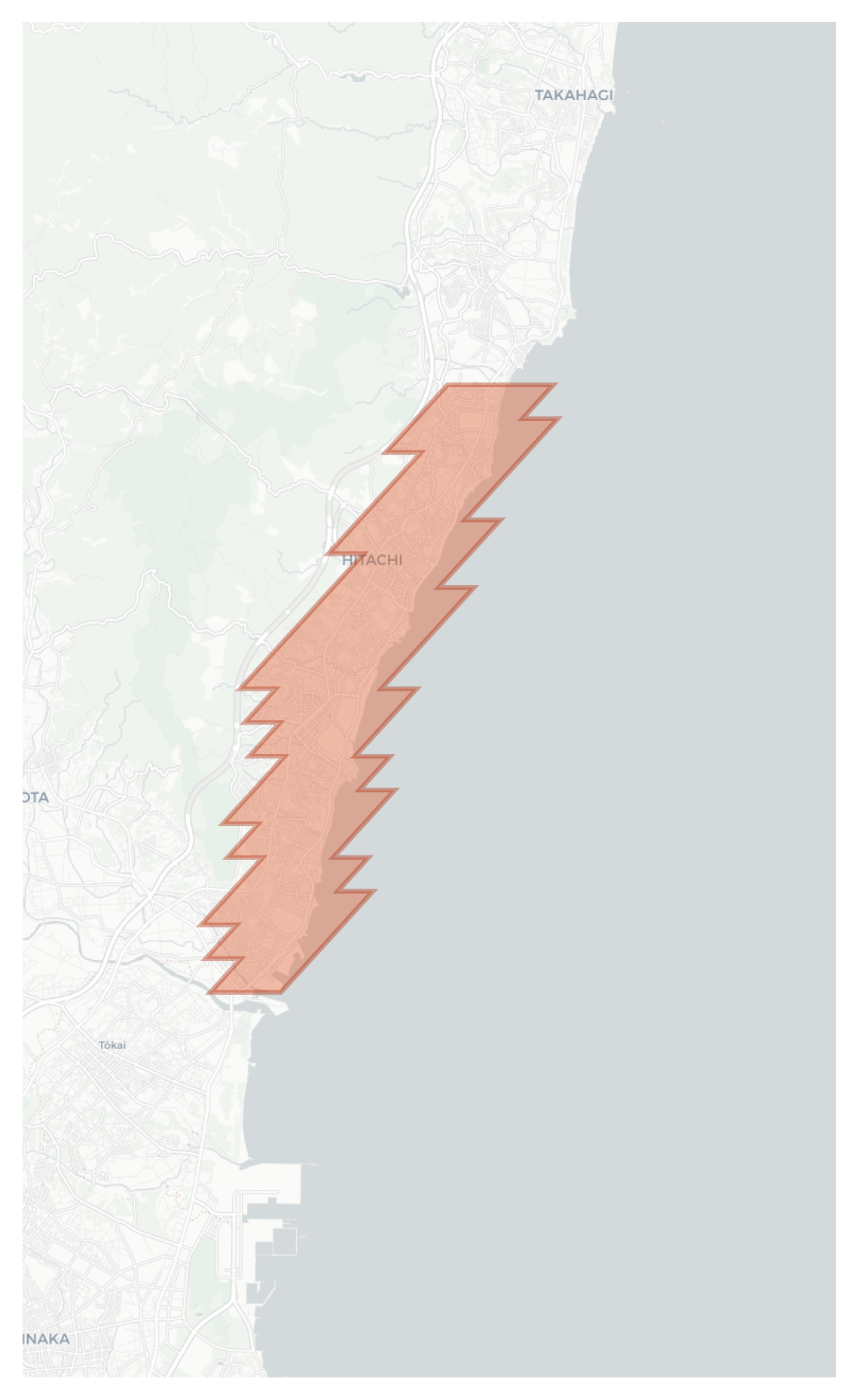 Hitachi geographic map