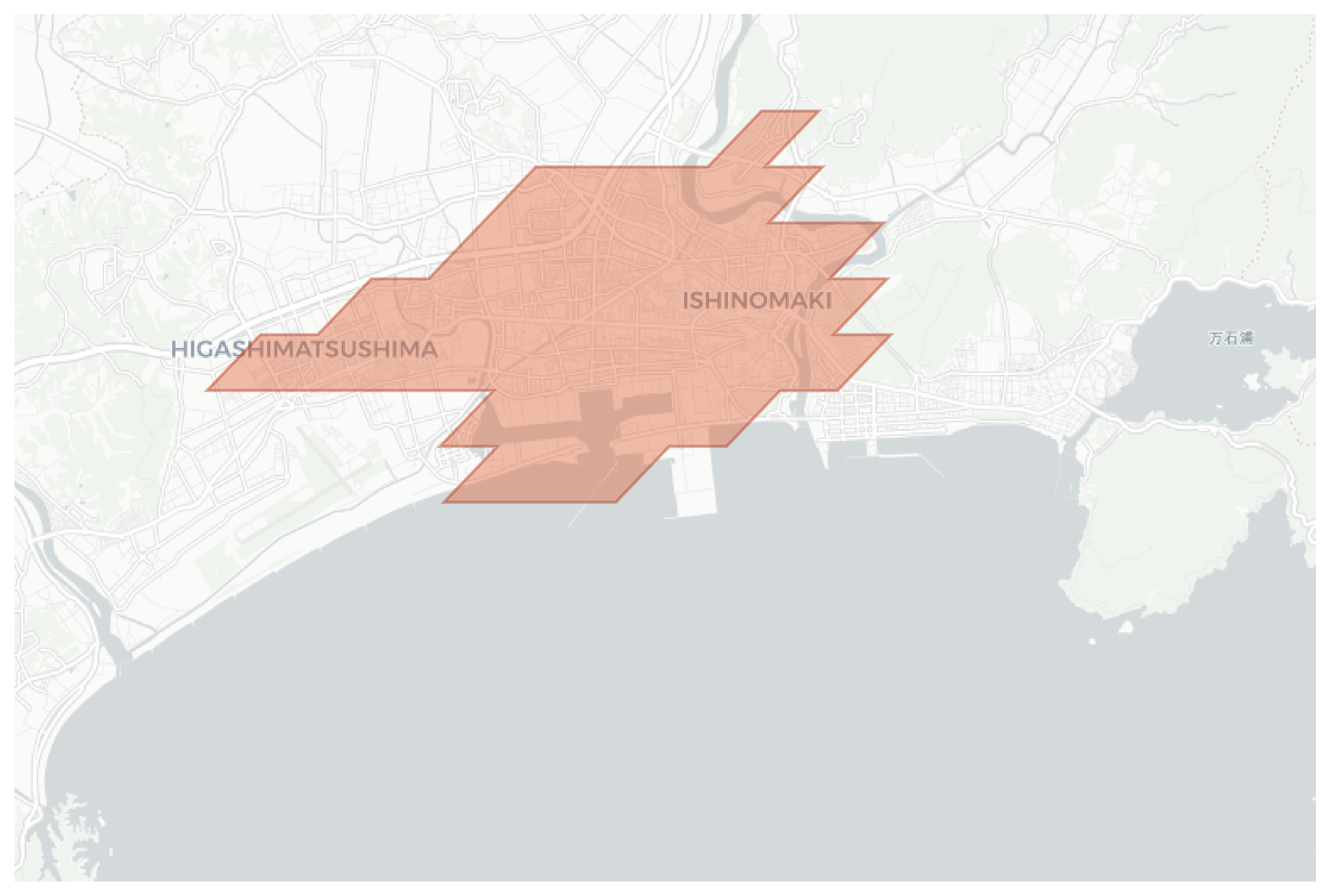 Ishinomaki geographic map