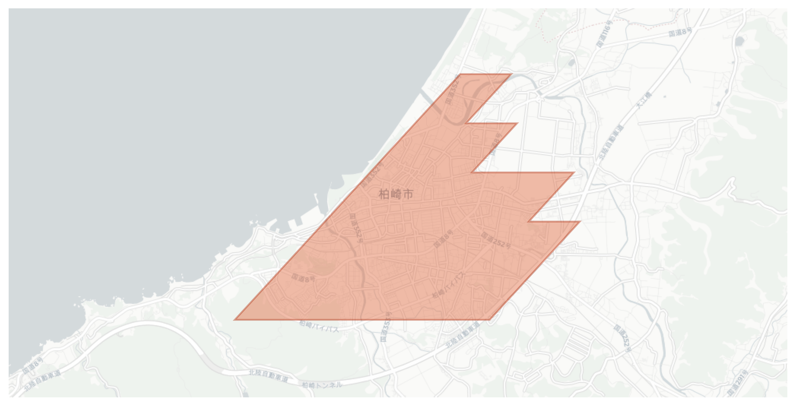 Kashiwazaki geographic map