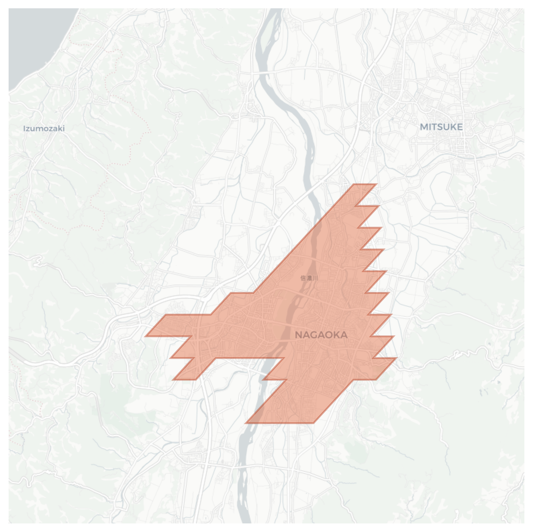 Nagaoka geographic map