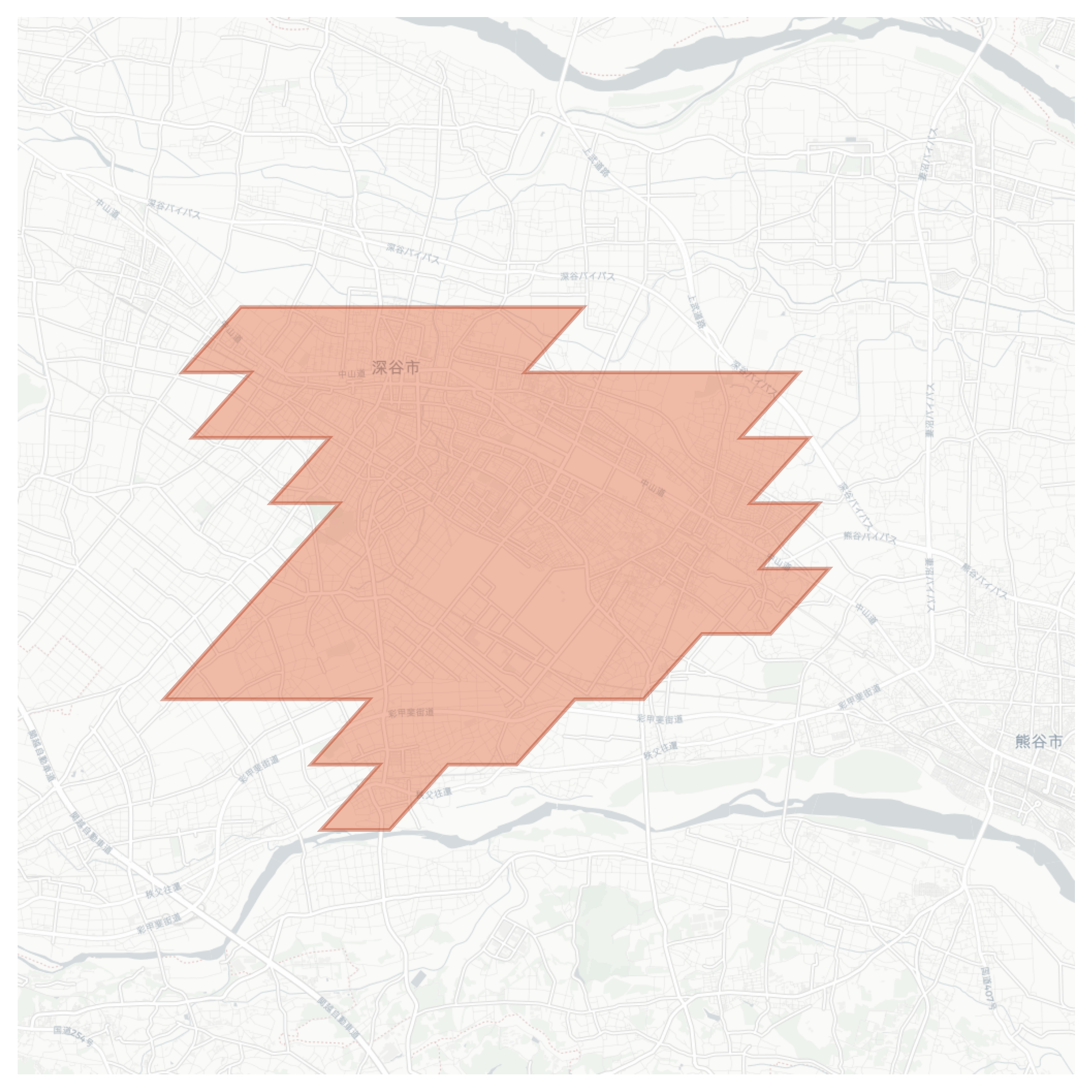 Fukaya geographic map