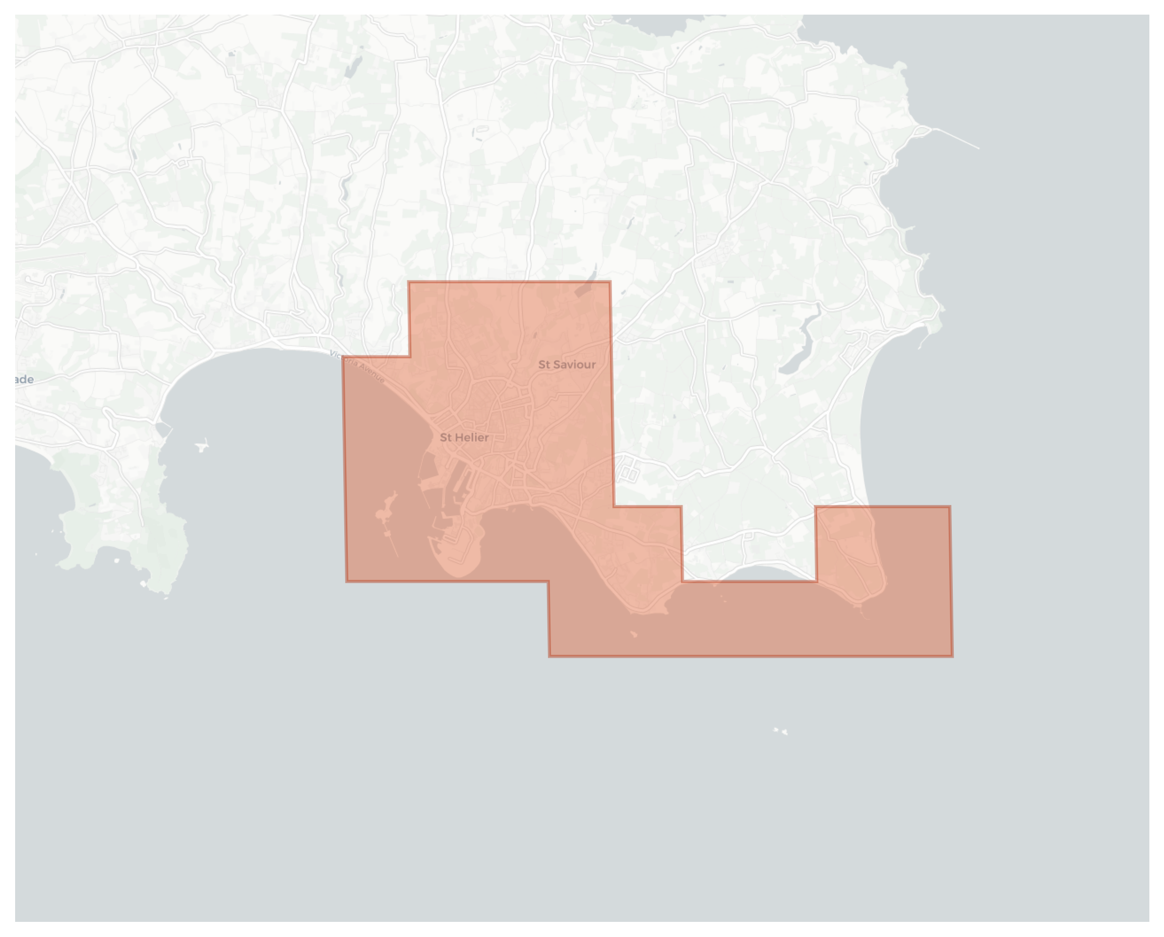 St. Helier geographic map
