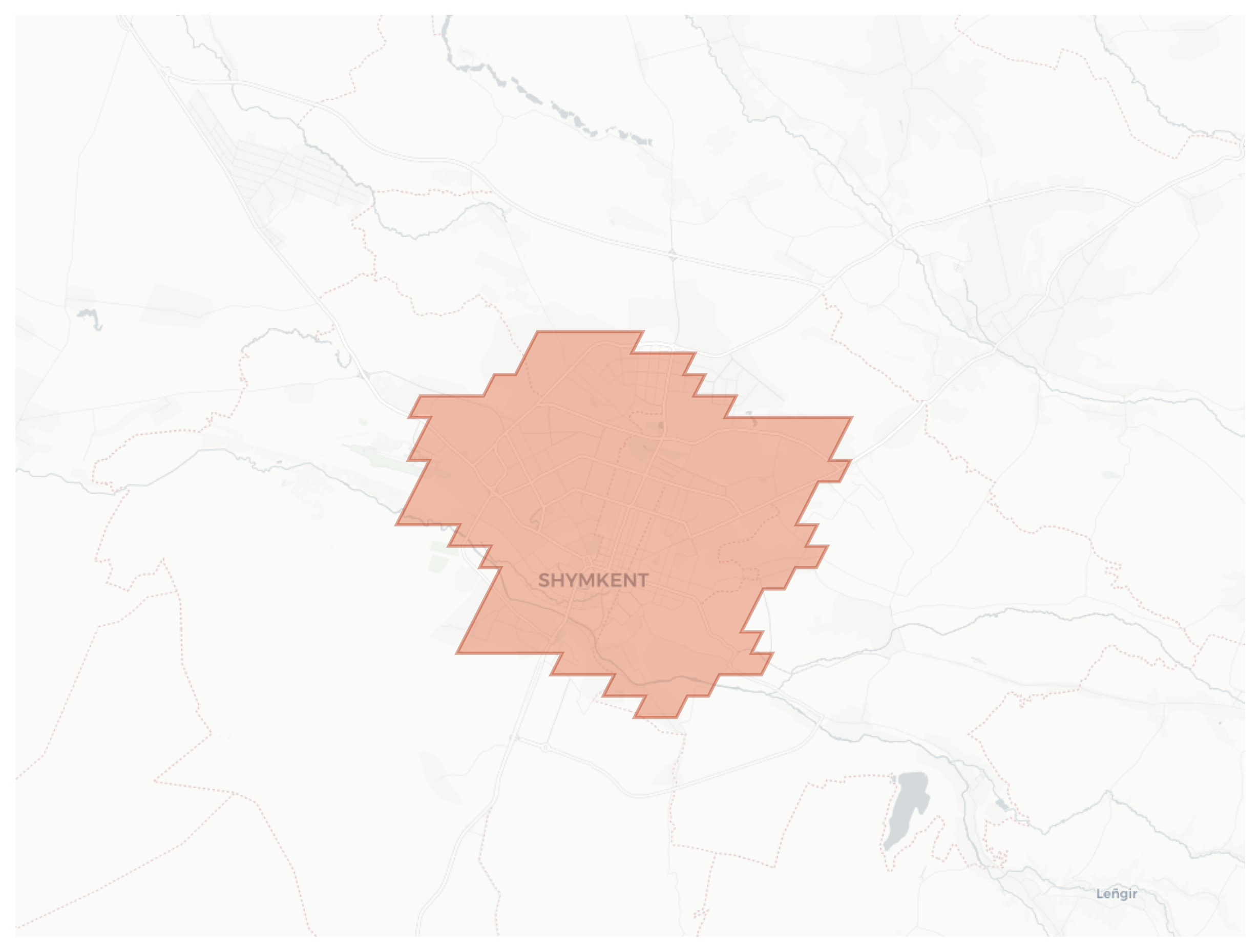 Shymkent geographic map