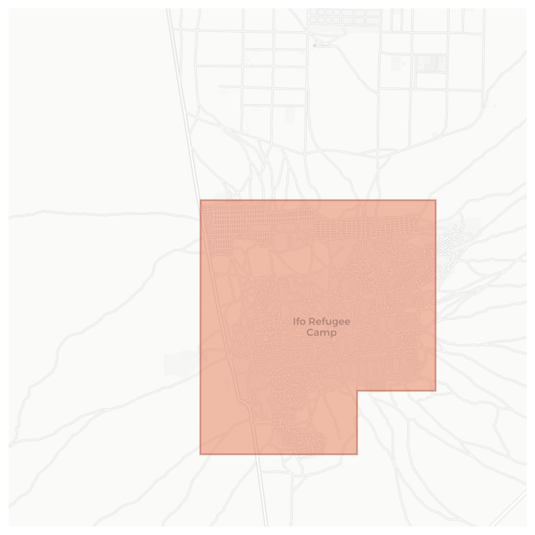 Ifo Refugee Camp geographic map