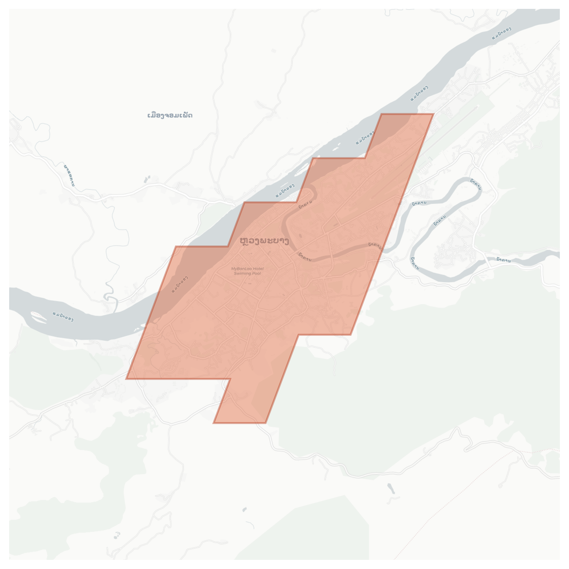 Luang Prabang geographic map