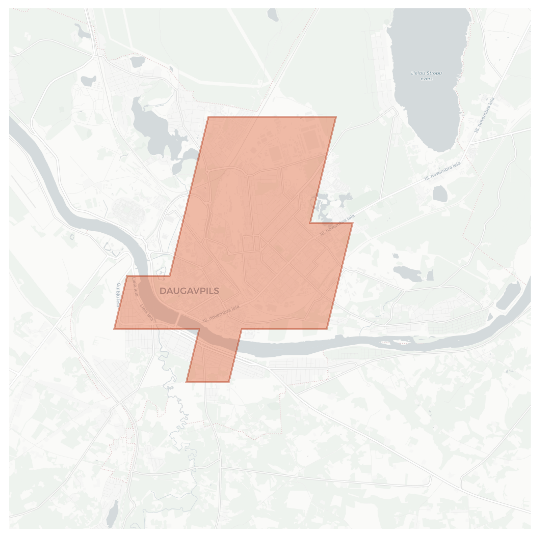 Daugavpils geographic map