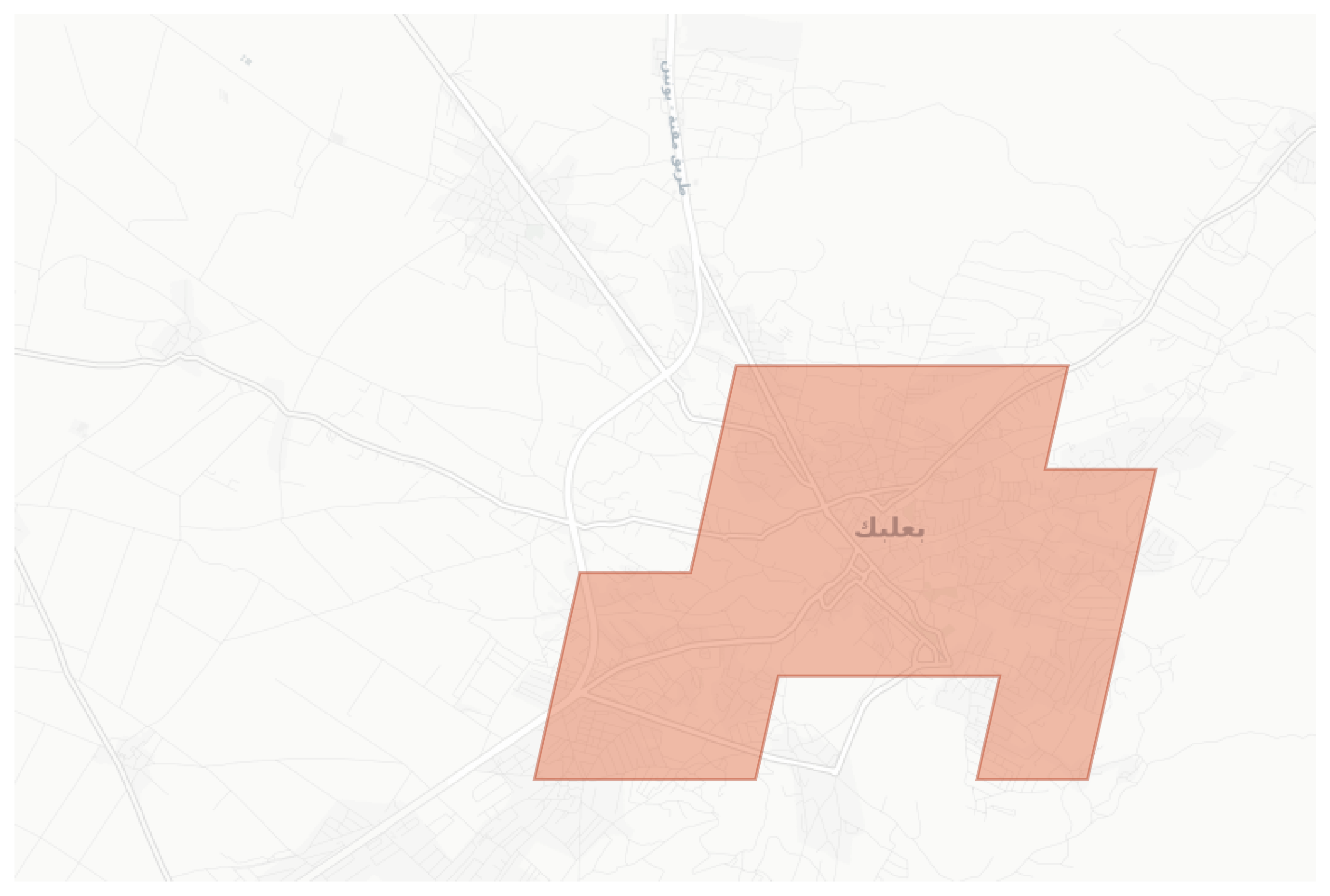 Baalbek geographic map
