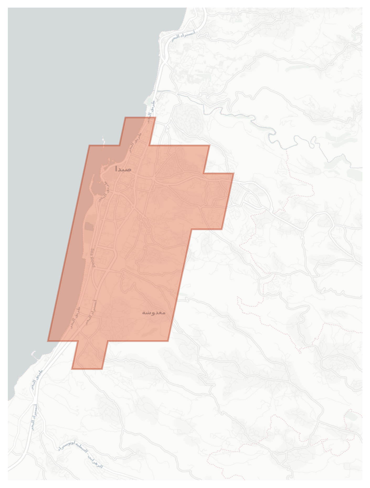 Sidon geographic map