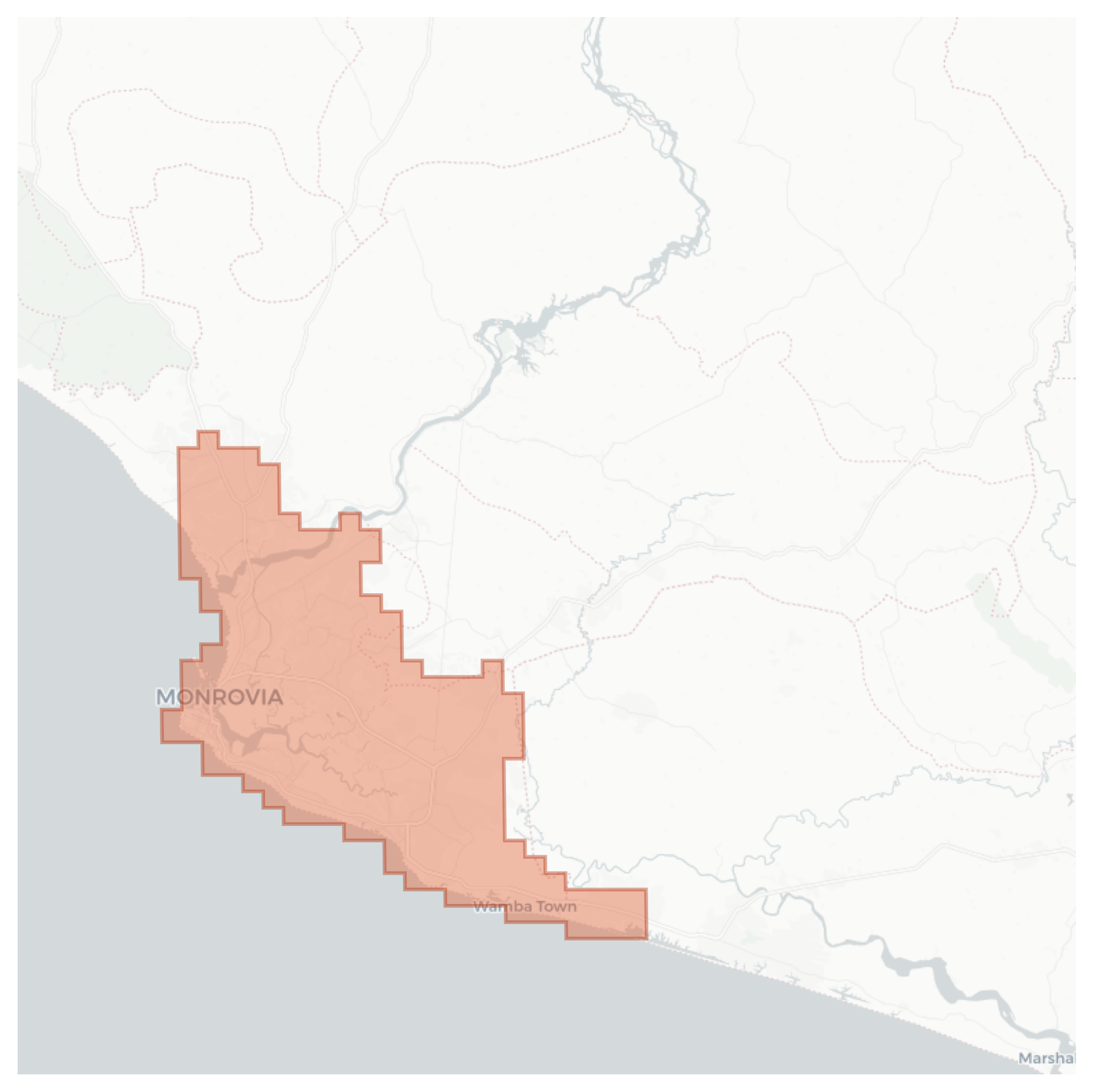 Monrovia geographic map