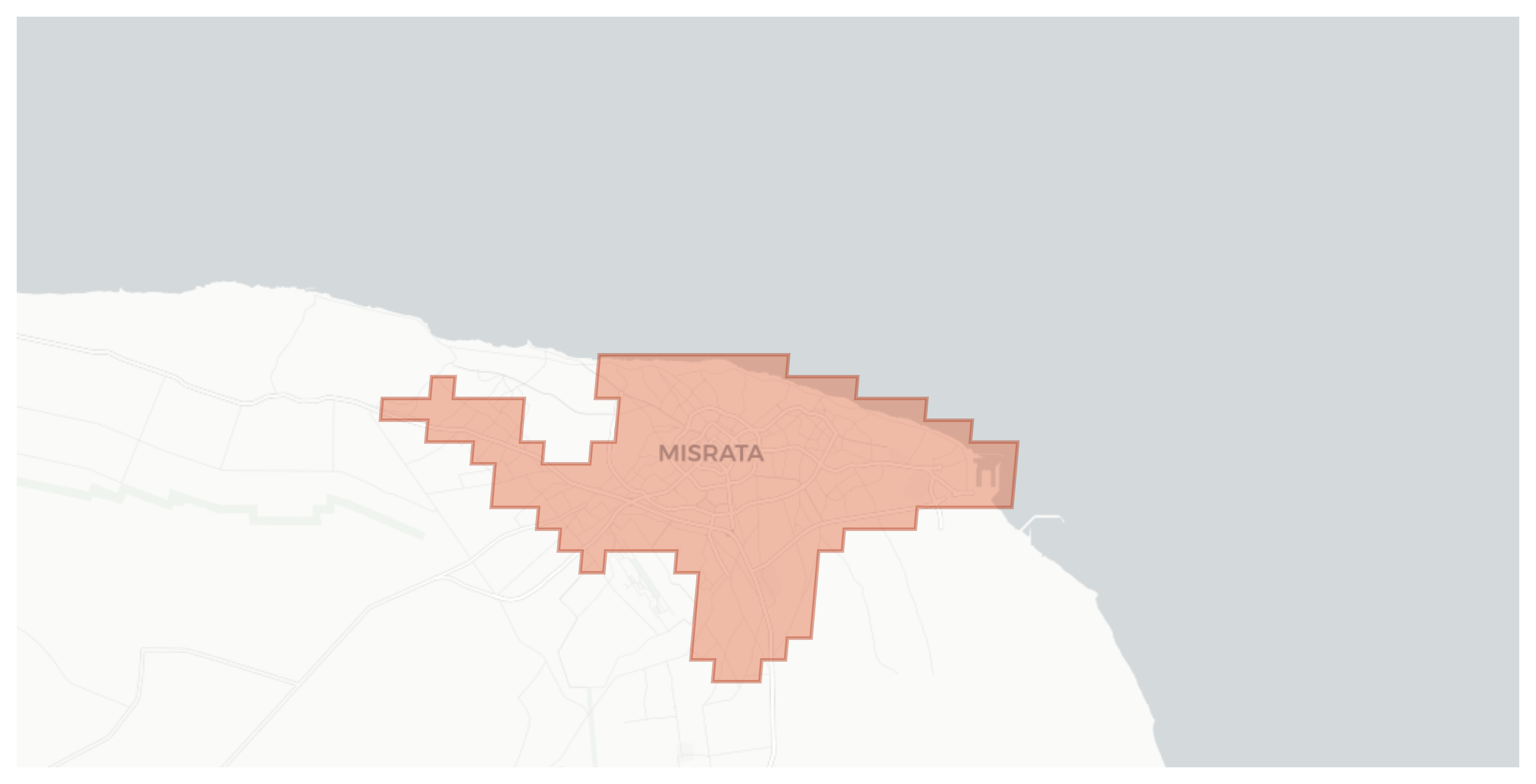 Misrata geographic map