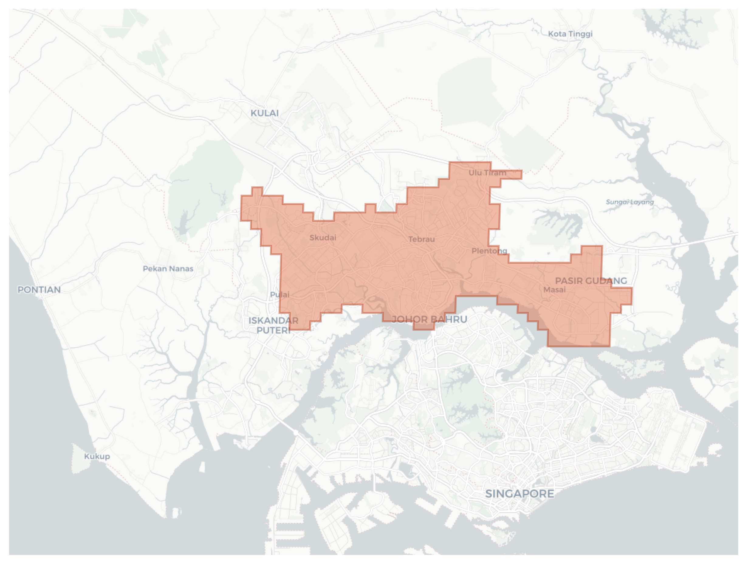 Johor Bahru geographic map