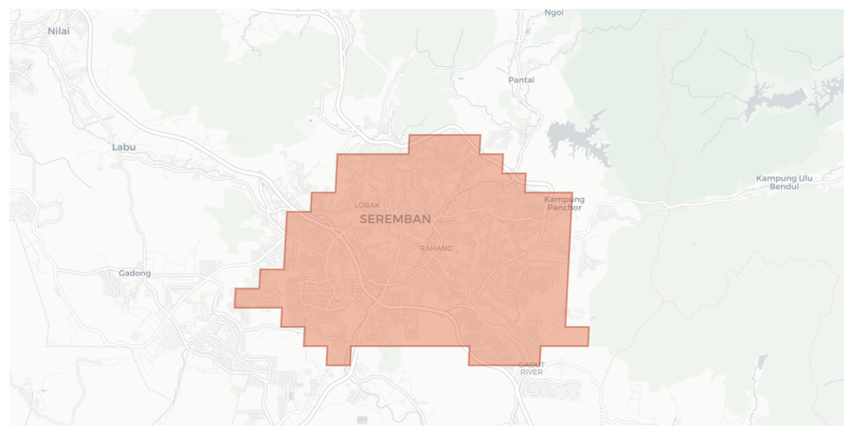 Seremban geographic map