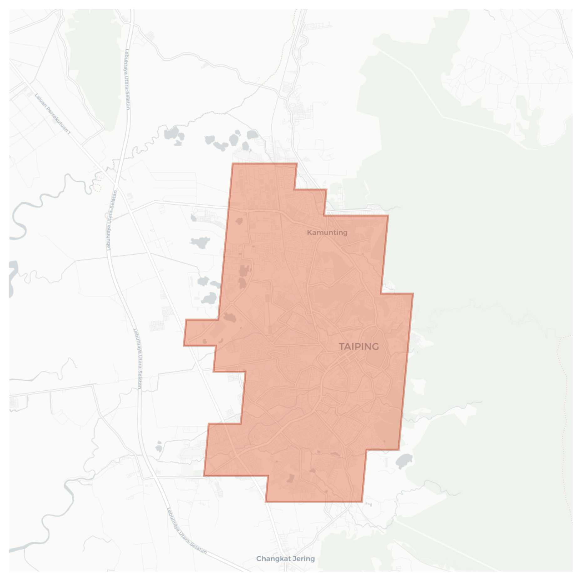 Taiping geographic map